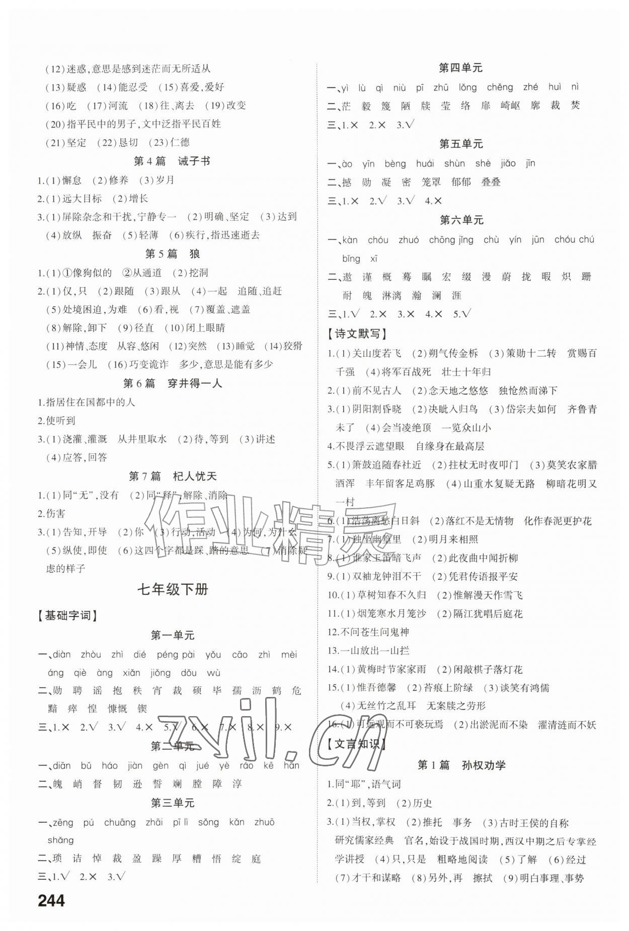 2026年初中总复习手册福建教育出版社语文&nbsp;第2页