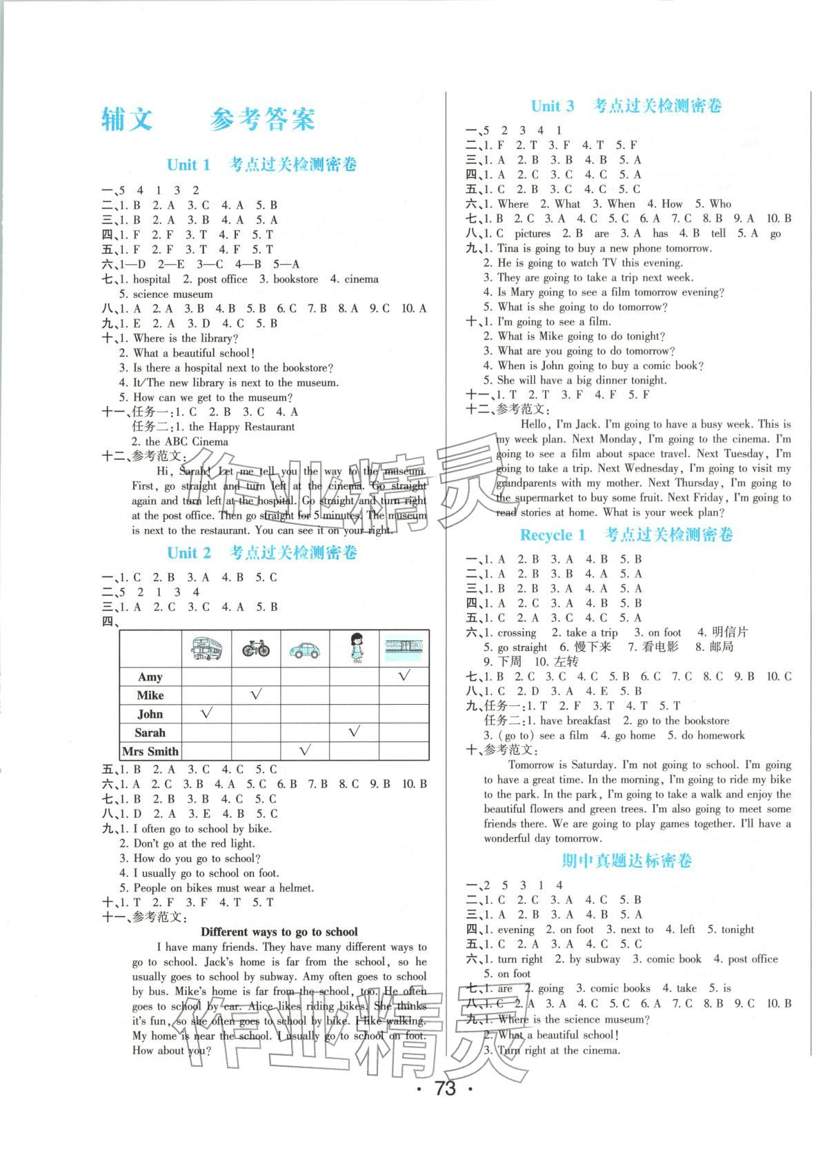 2025年黄冈100分尖子生密卷六年级英语上册人教版&nbsp;第1页