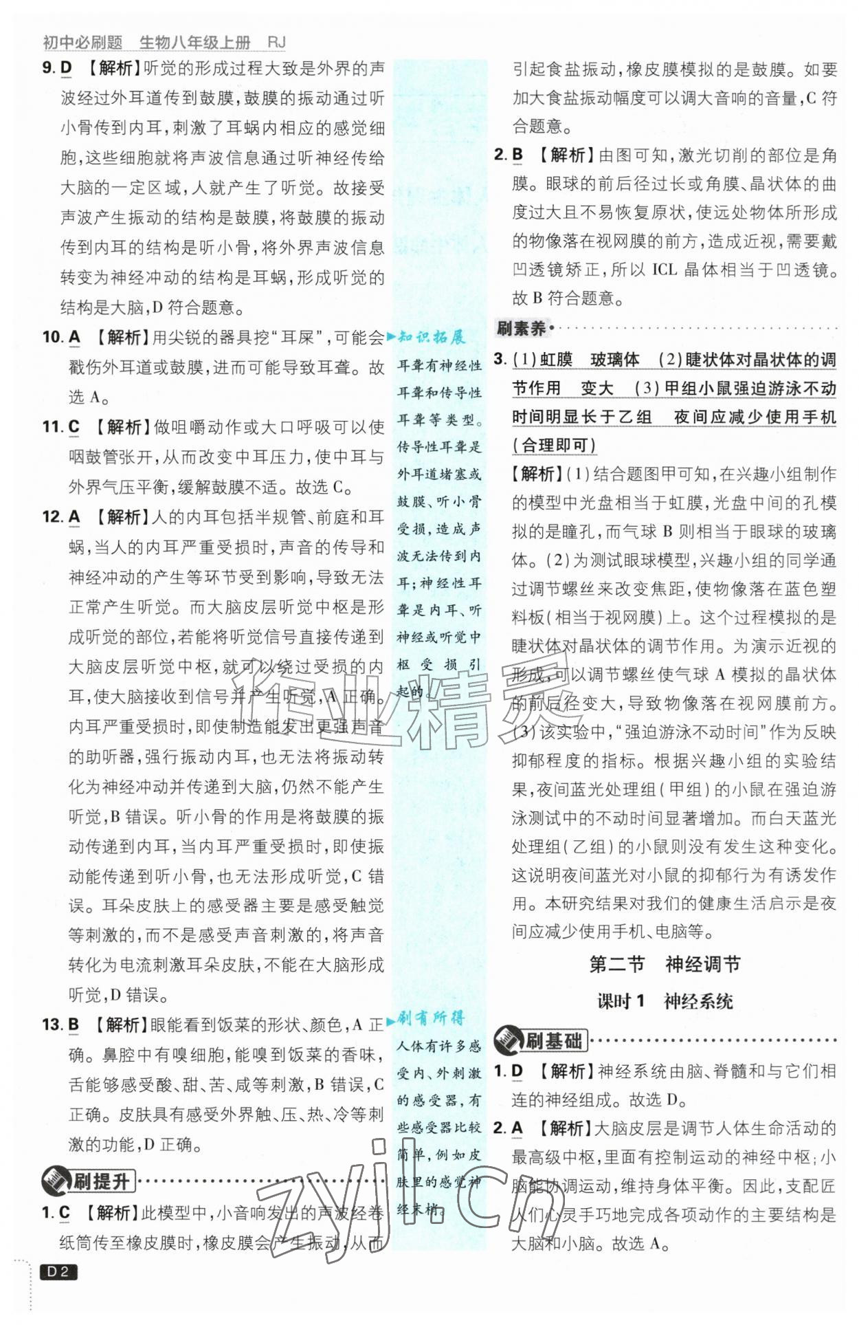 2026年初中必刷题八年级生物上册人教版&nbsp;第2页