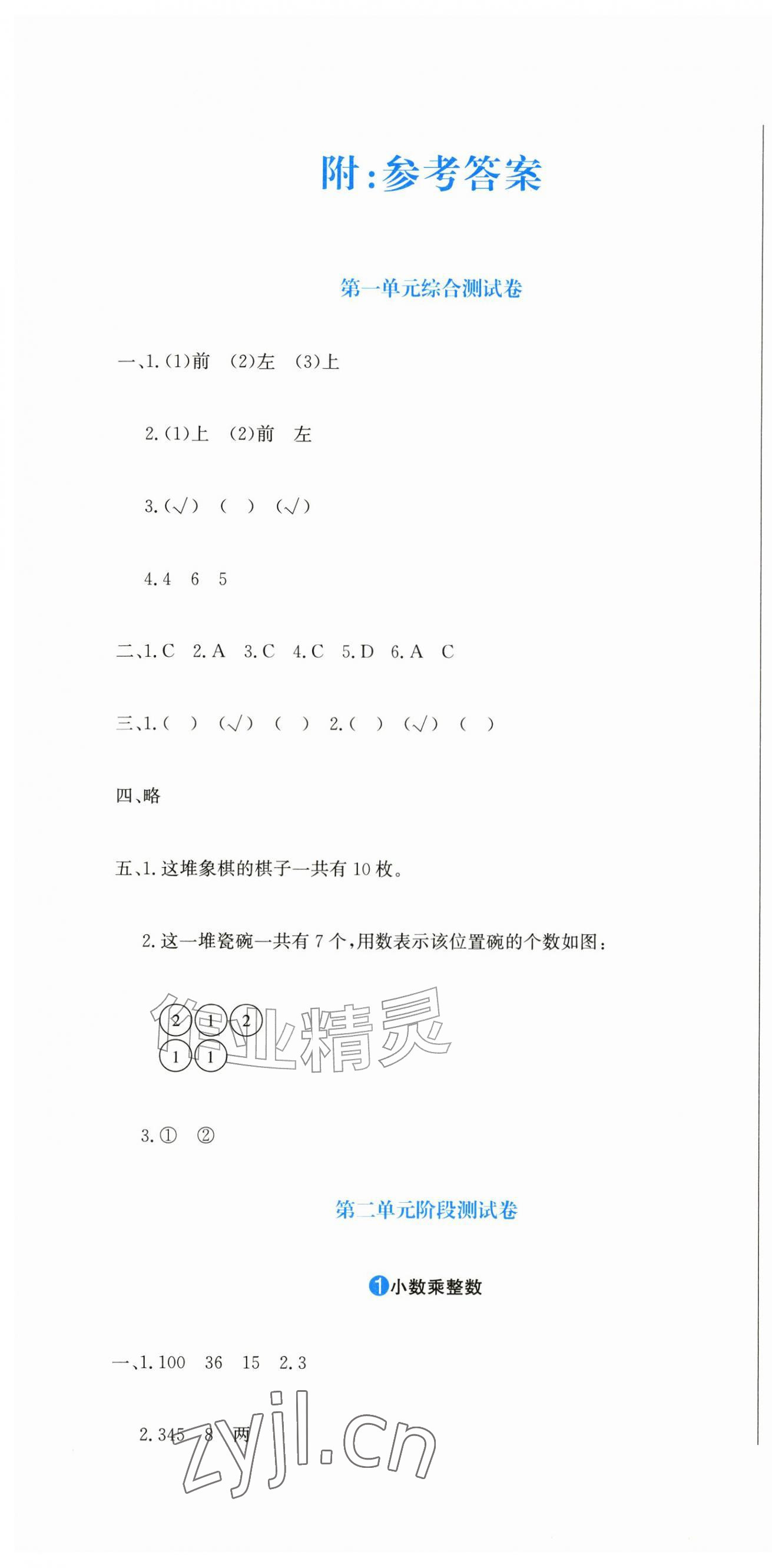 2026年提分教练五年级数学上册人教版&nbsp;第1页