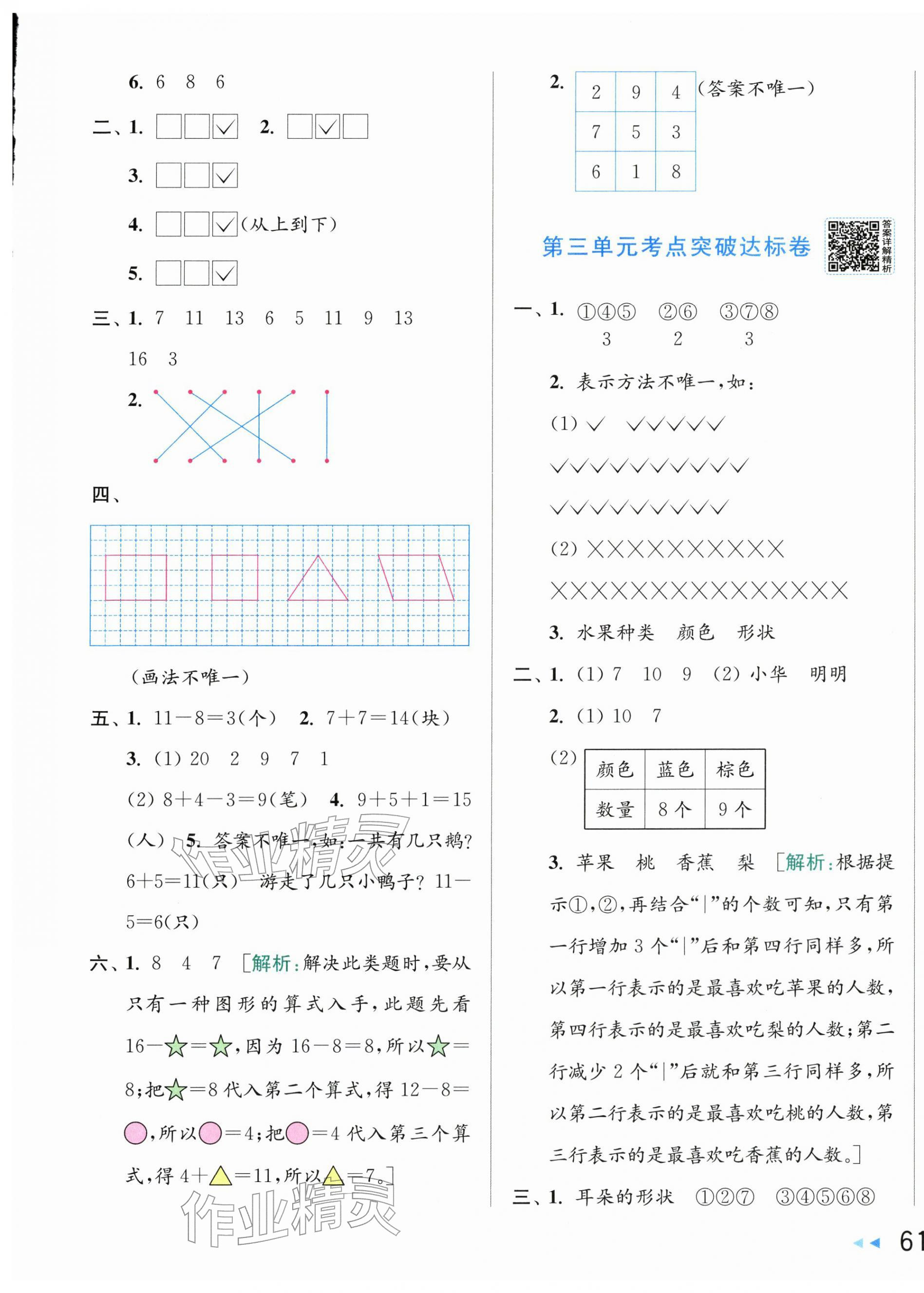 2026年亮点给力新情境素养卷一年级数学下册苏教版&nbsp;第5页