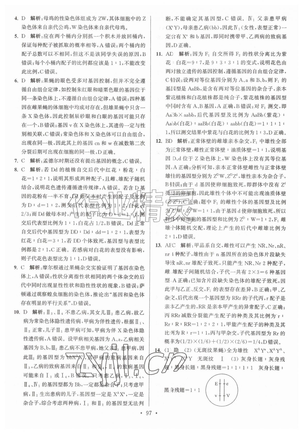 2026年假期之友东南大学出版社暑假高二生物&nbsp;第7页
