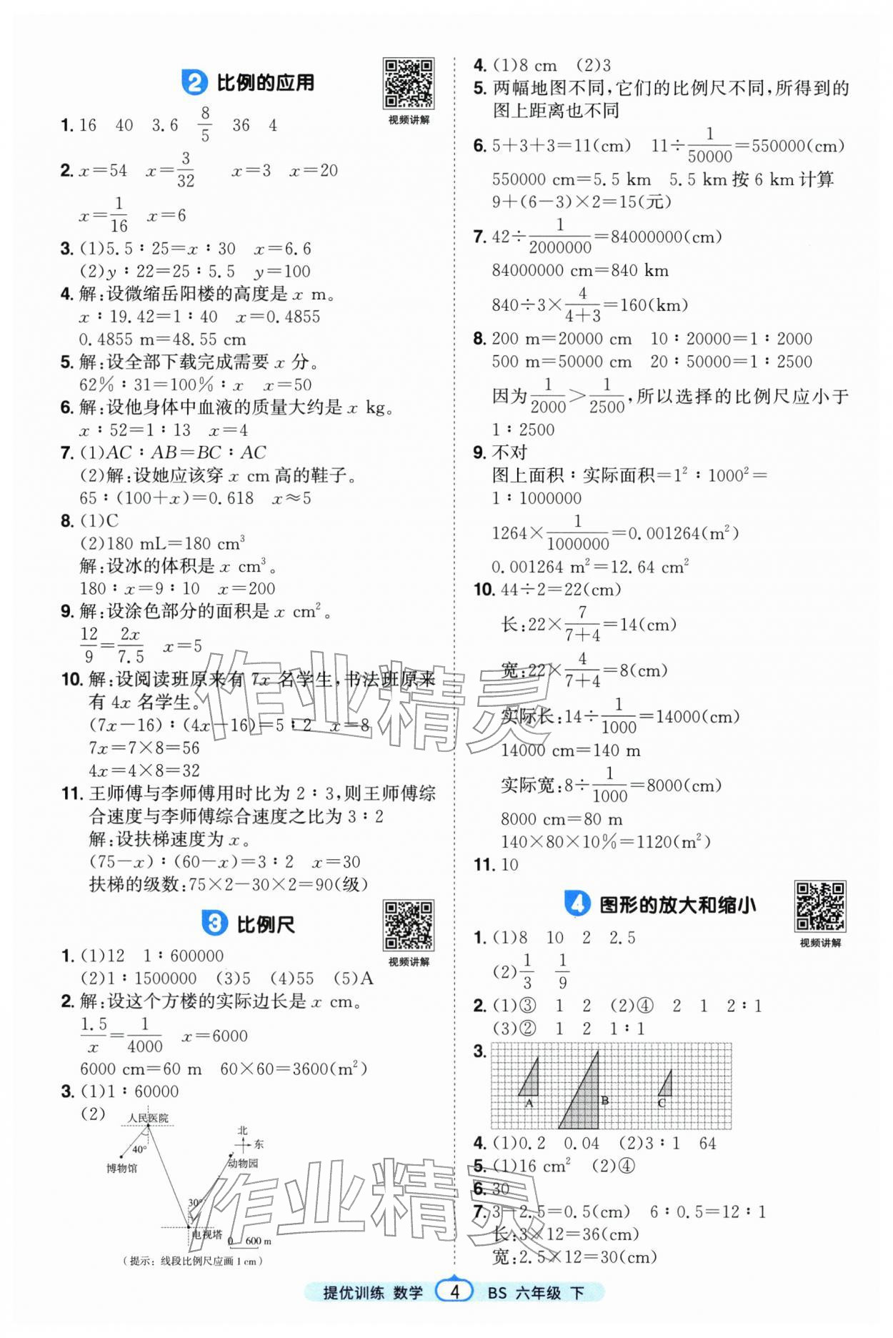 2026年阳光同学课时提优训练六年级数学下册北师大版&nbsp;第4页
