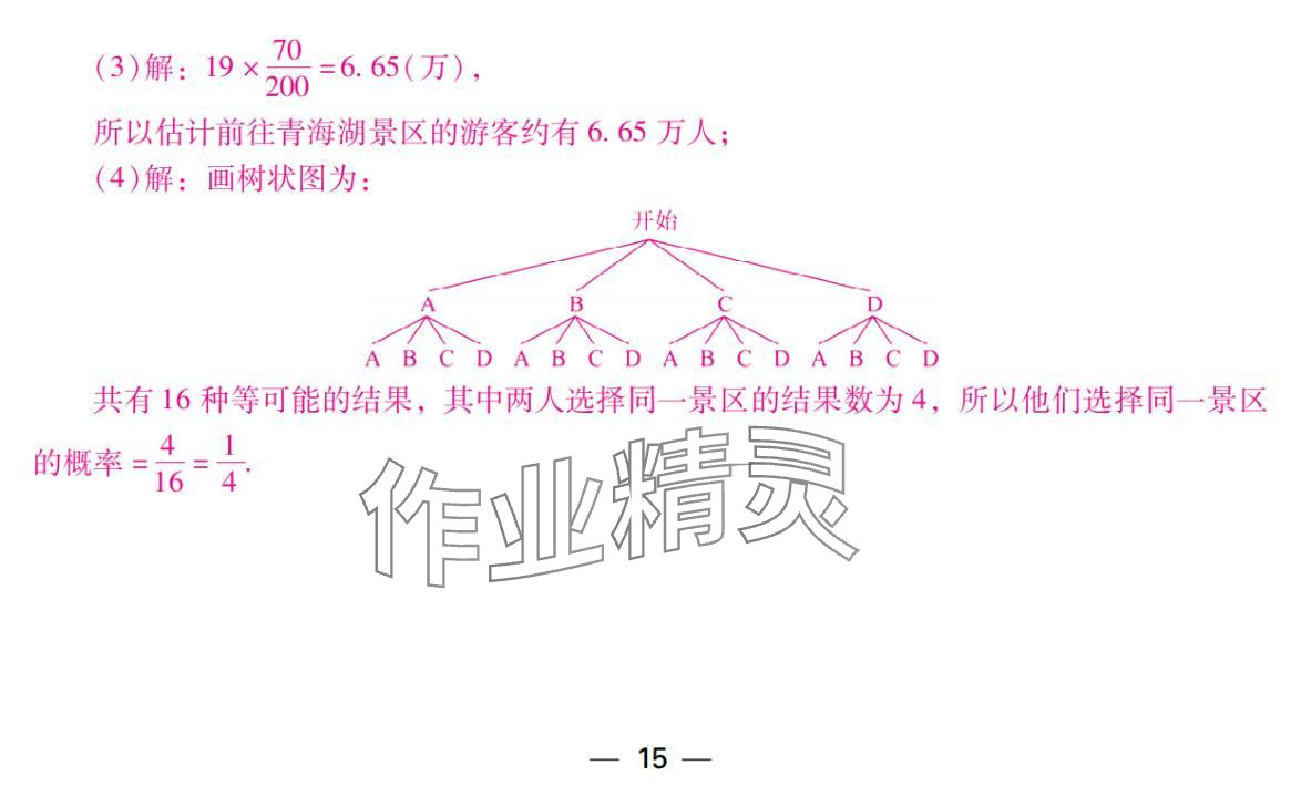 2024年激智数学中考&nbsp;参考答案第15页