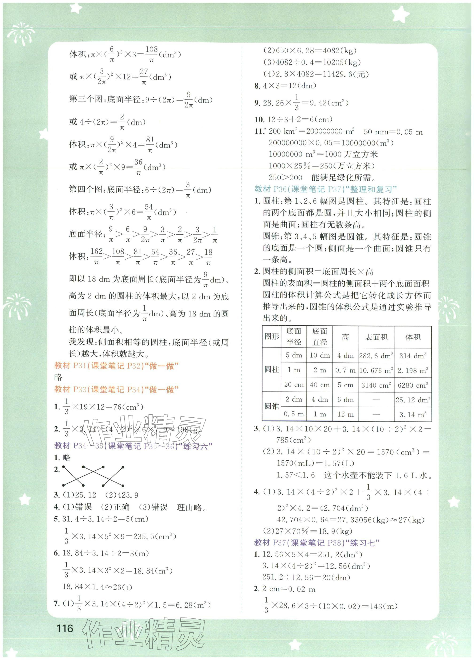 2026年教材课本六年级数学下册人教版&nbsp;参考答案第3页
