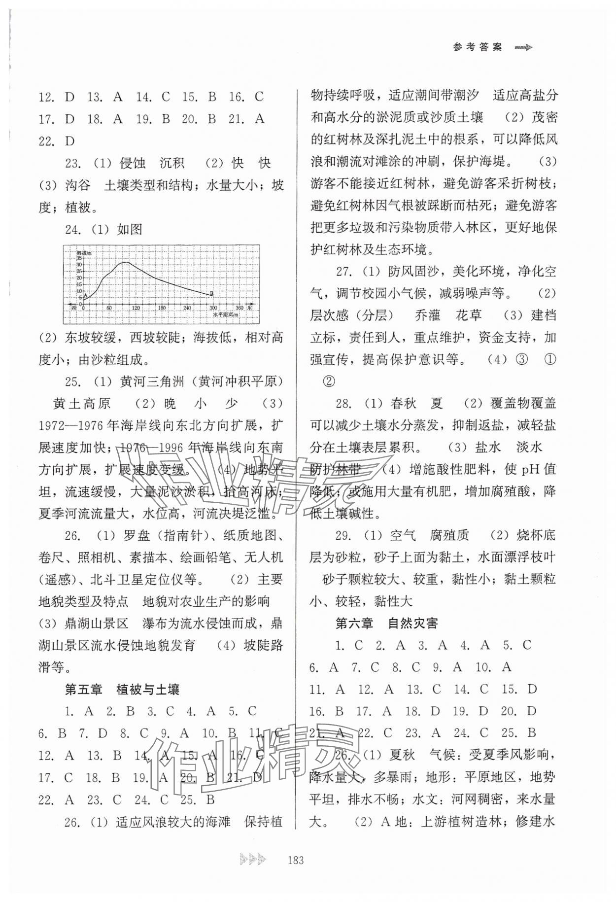 2025年学业水平考试复习纲要高中地理福建&nbsp;参考答案第3页