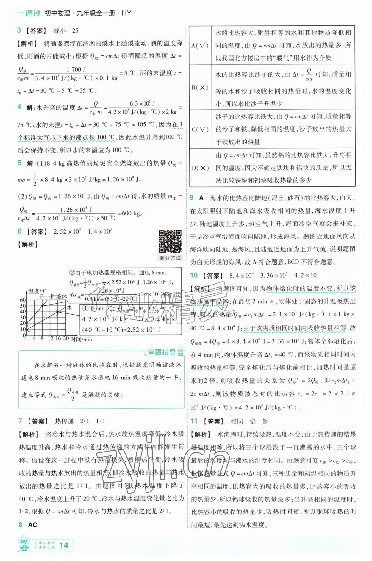 2026年一遍过九年级物理全一册沪粤版&nbsp;第14页