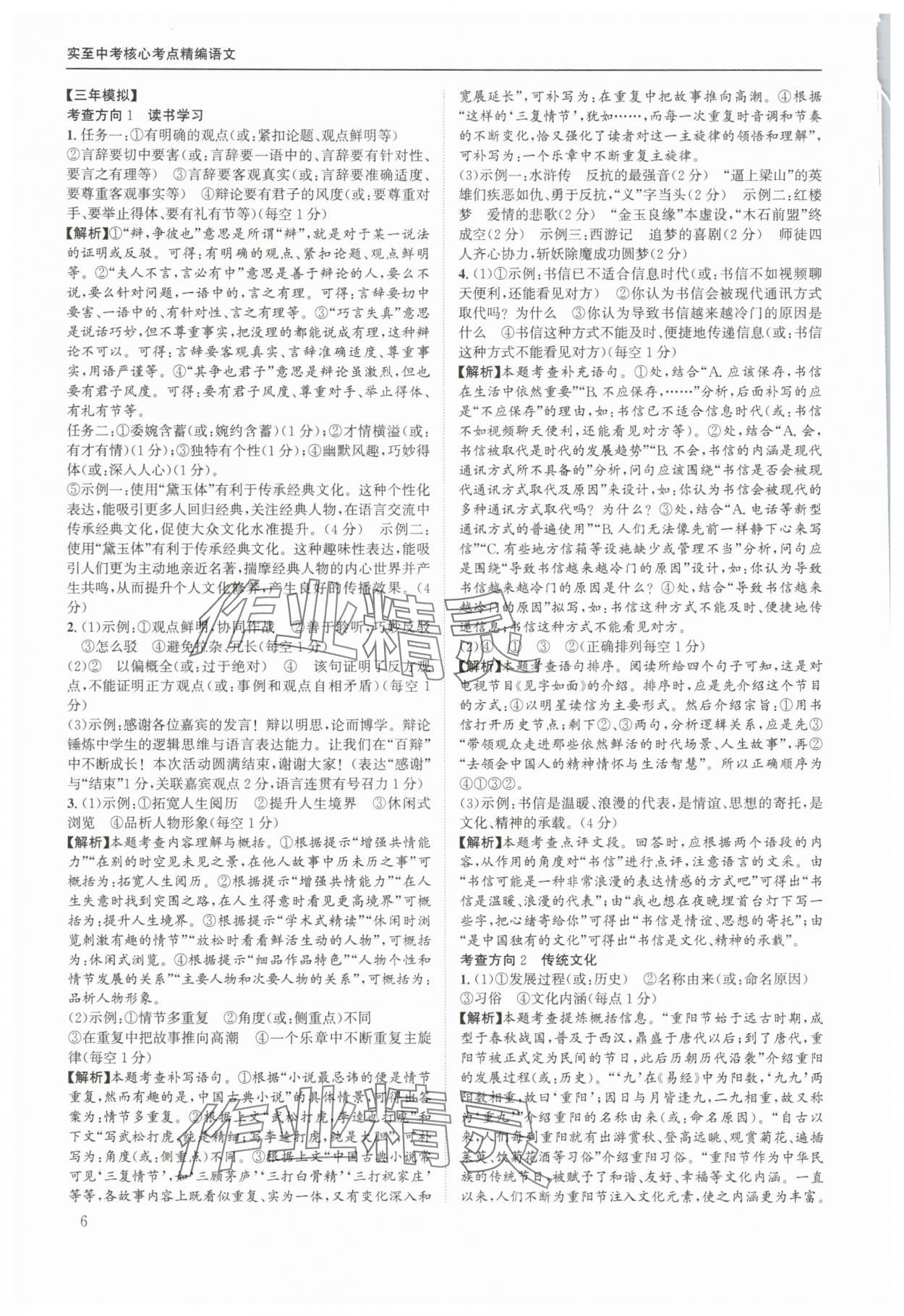 2025年实至中考核心考点精编语文中考成都专版&nbsp;第6页