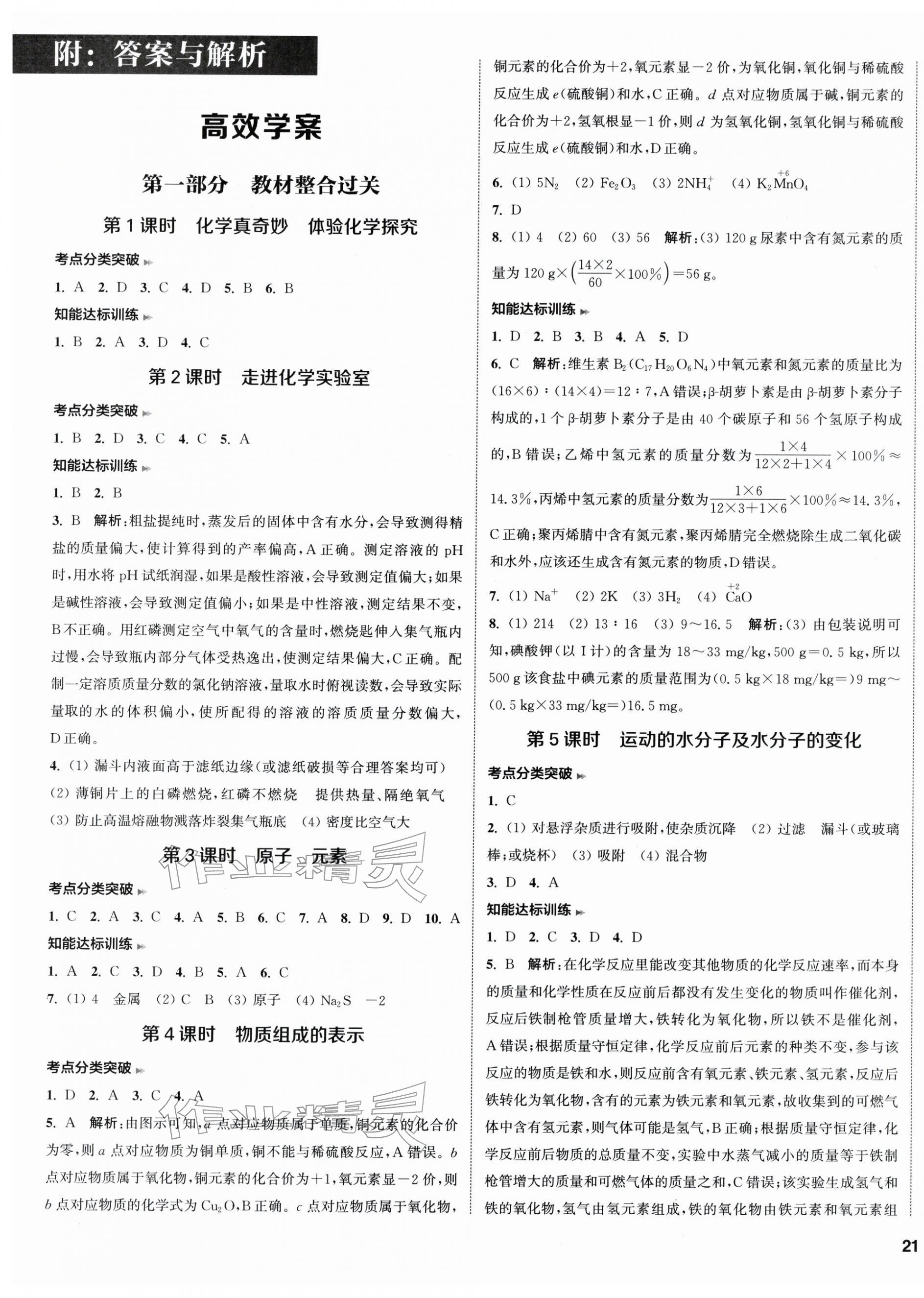 2026年通城1典中考复习方略化学鲁教版&nbsp;第5页