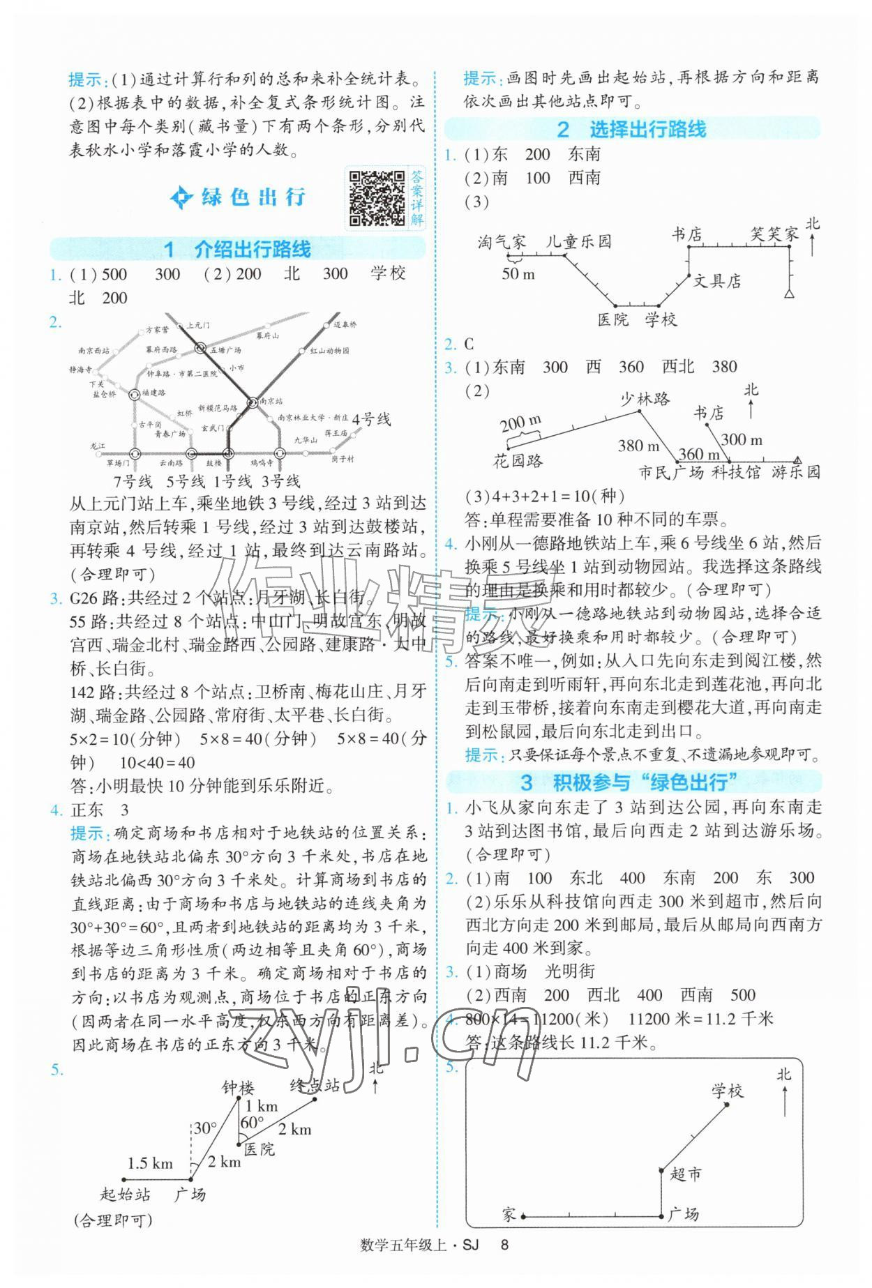 2026年经纶学典提高班五年级数学上册苏教版&nbsp;参考答案第8页