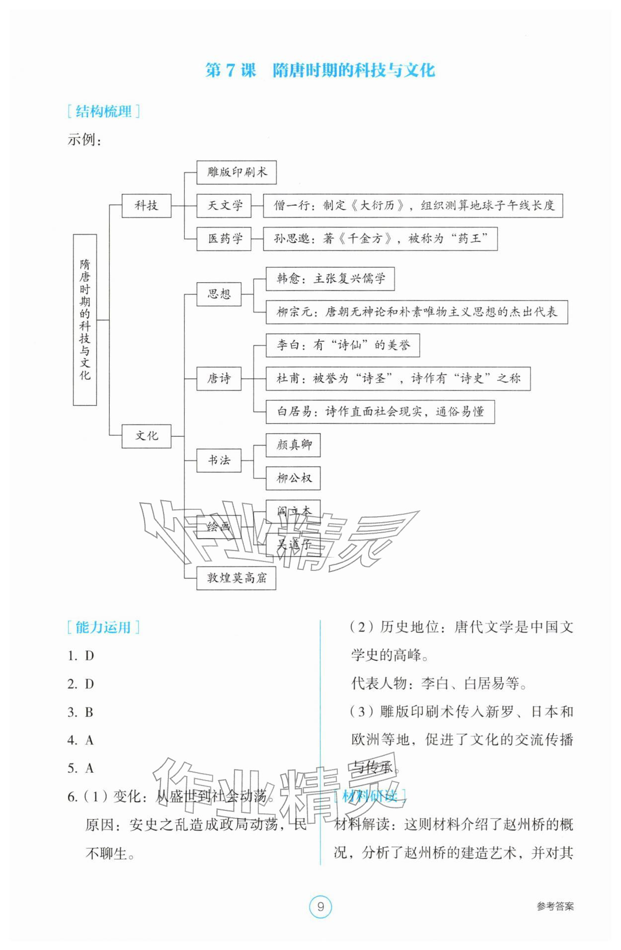 2026年学生基础性作业七年级历史下册人教版&nbsp;第9页