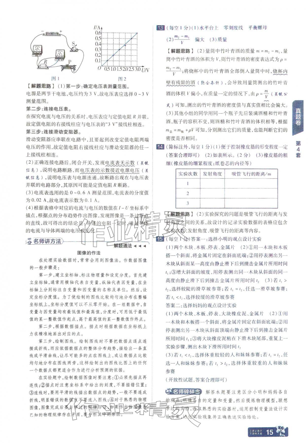 2026年金考卷中考45套汇编物理山西专版&nbsp;参考答案第14页