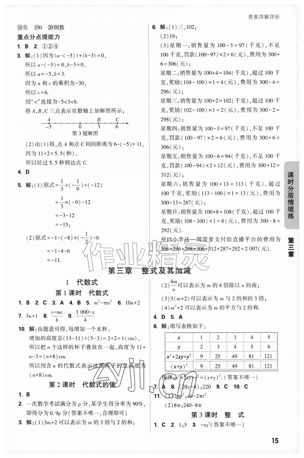 2026年万唯中考情境题七年级数学上册北师大版&nbsp;第15页