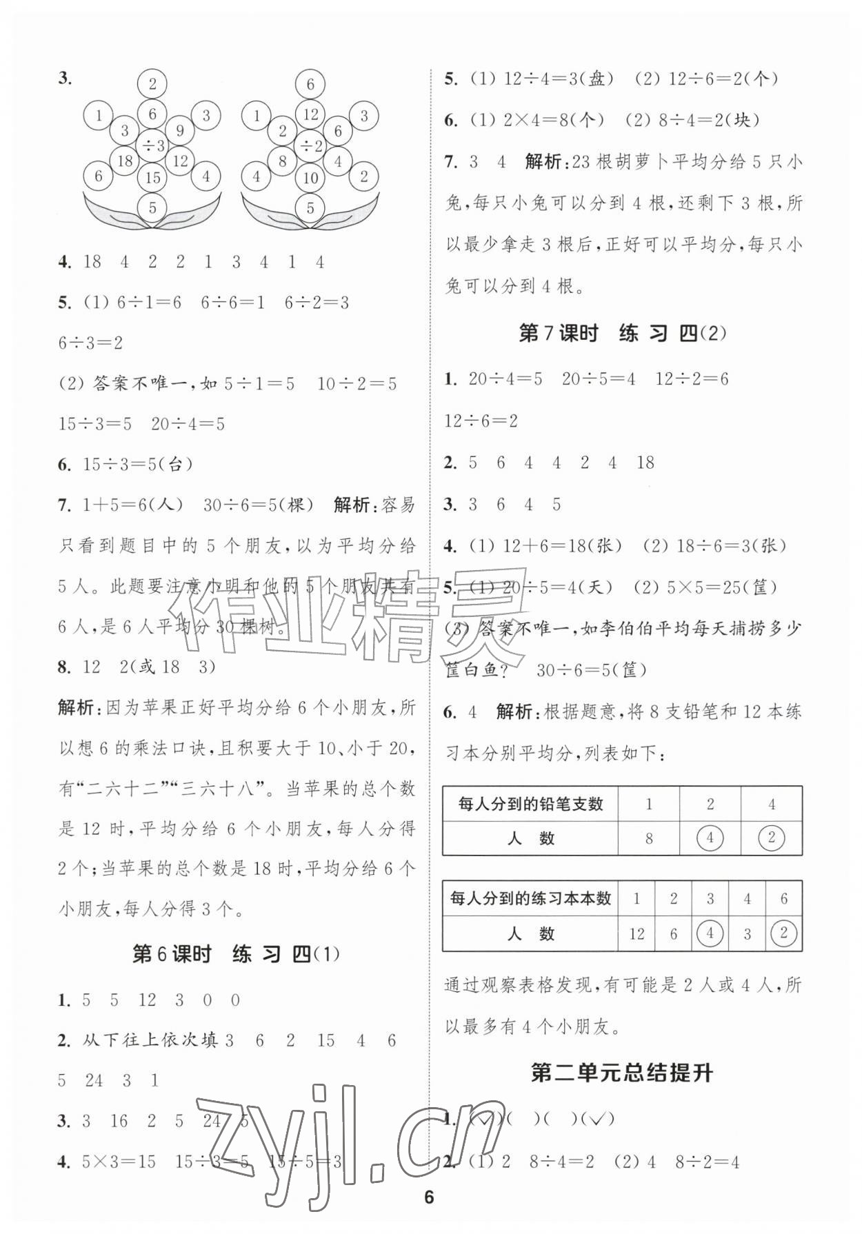2026年通成学典课时作业本二年级数学上册苏教版苏州专版&nbsp;第6页