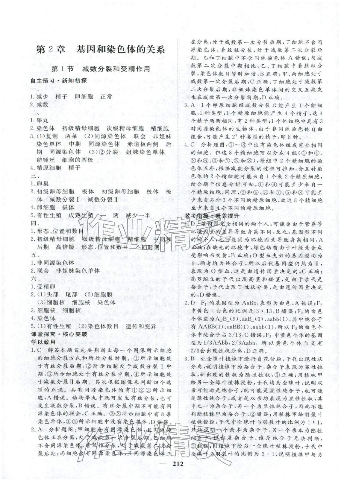 2025年维课金版高中生物必修第二册&nbsp;第7页