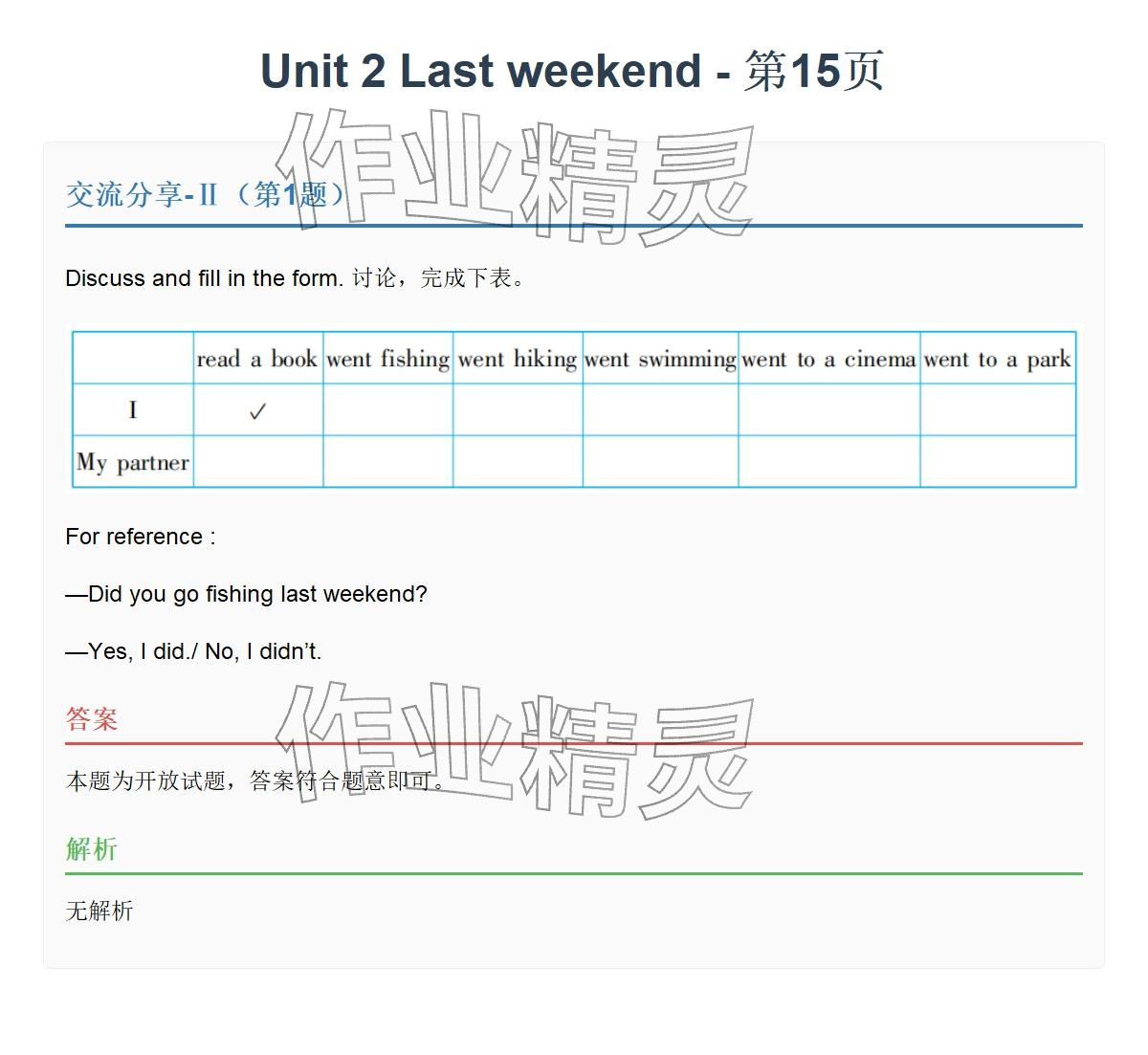 2026年同步实践评价课程基础训练六年级英语下册人教版&nbsp;参考答案第24页