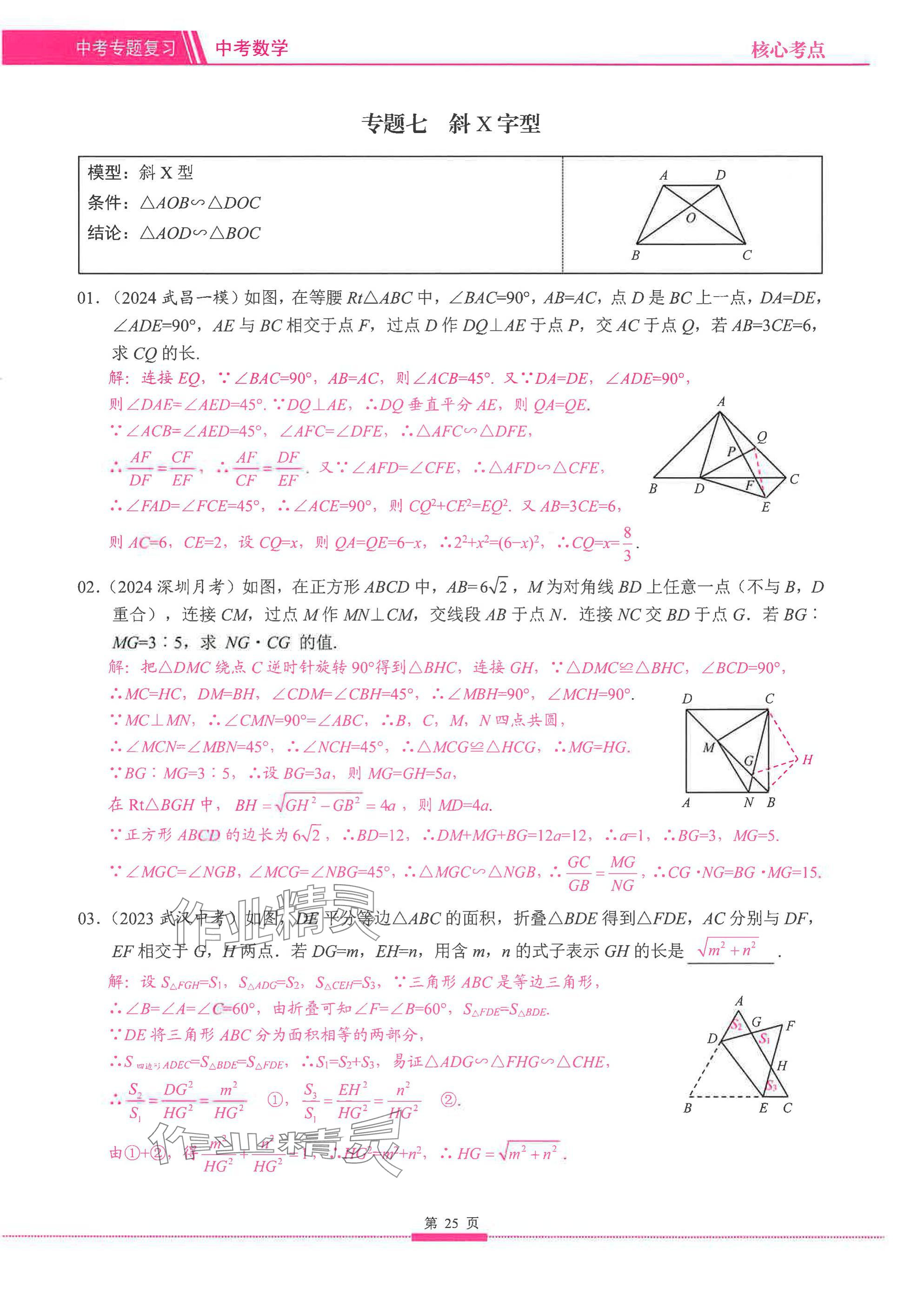 2025年名校学典核心考点延边大学出版社数学&nbsp;参考答案第25页