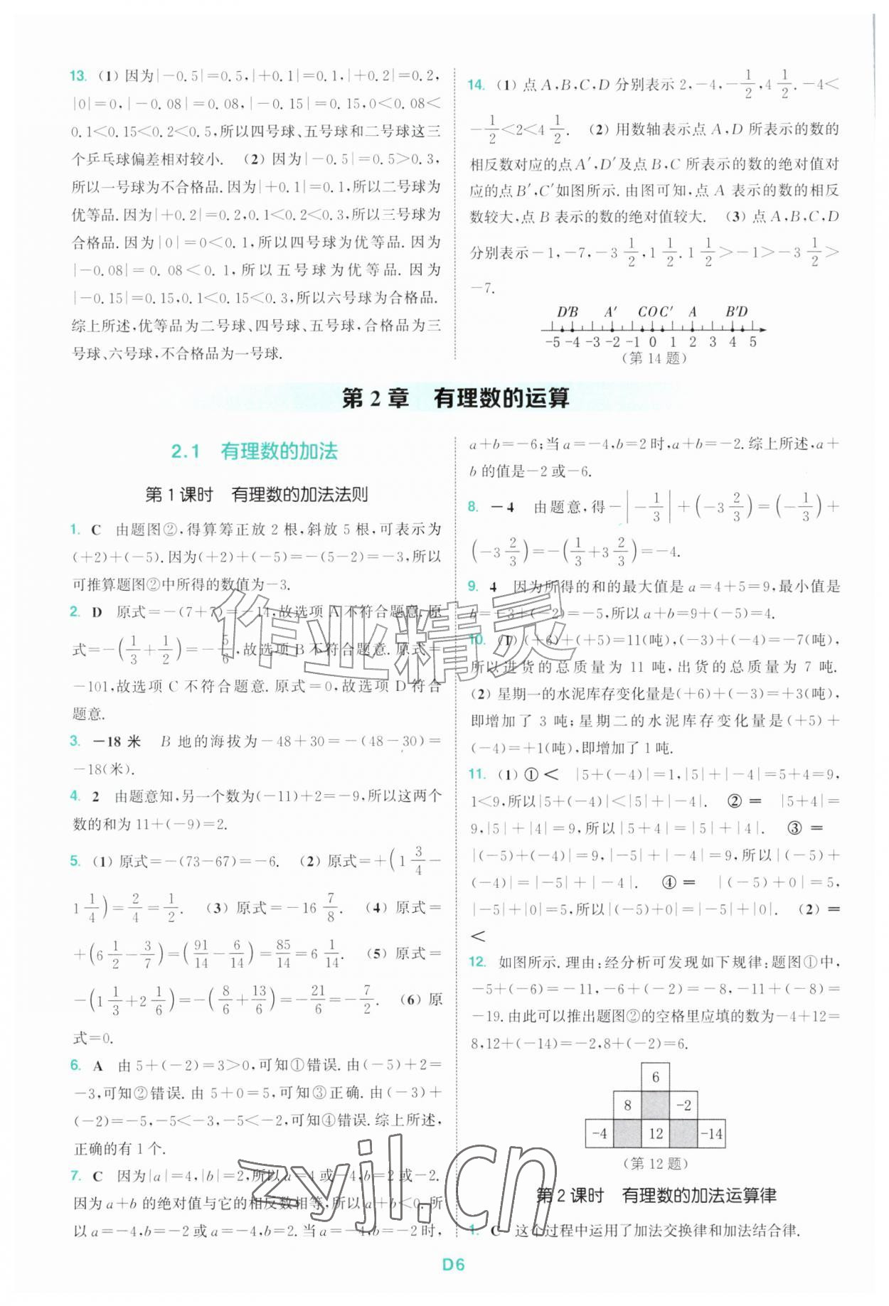 2026年拔尖特训七年级数学上册浙教版&nbsp;第6页