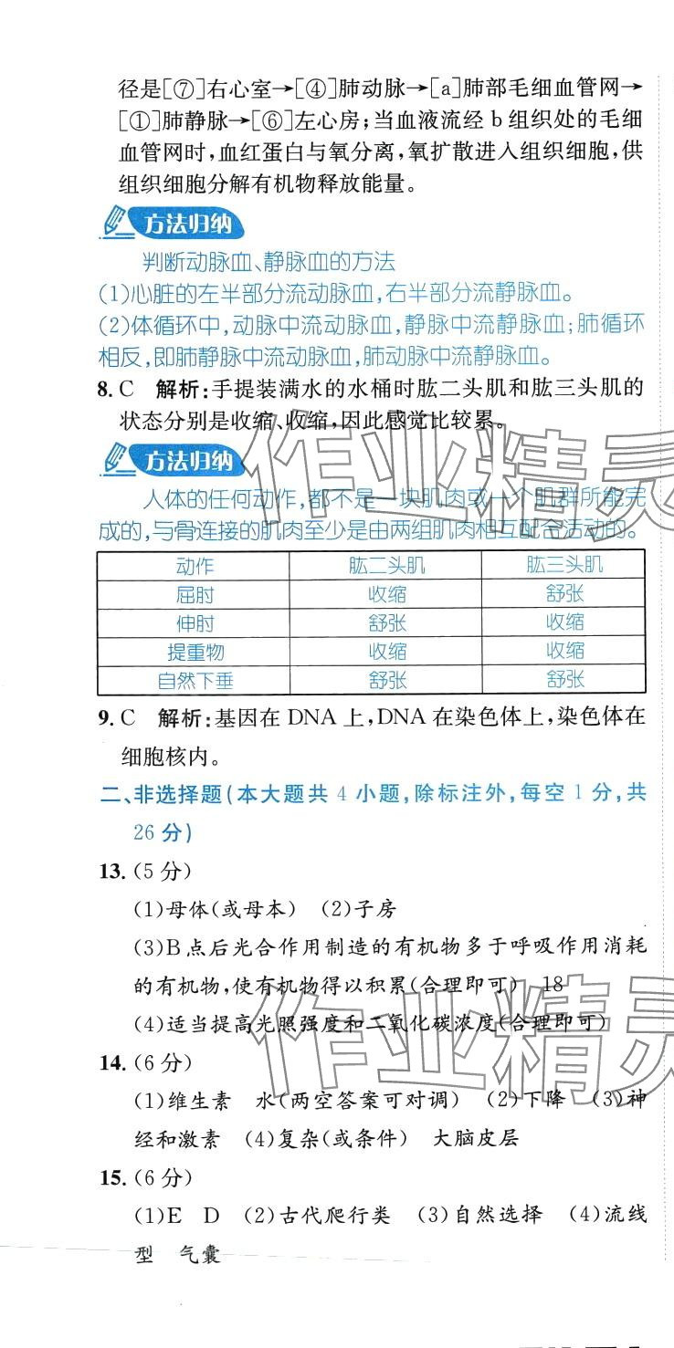 2024年卷霸生地会考冲A卷八年级&nbsp;第7页