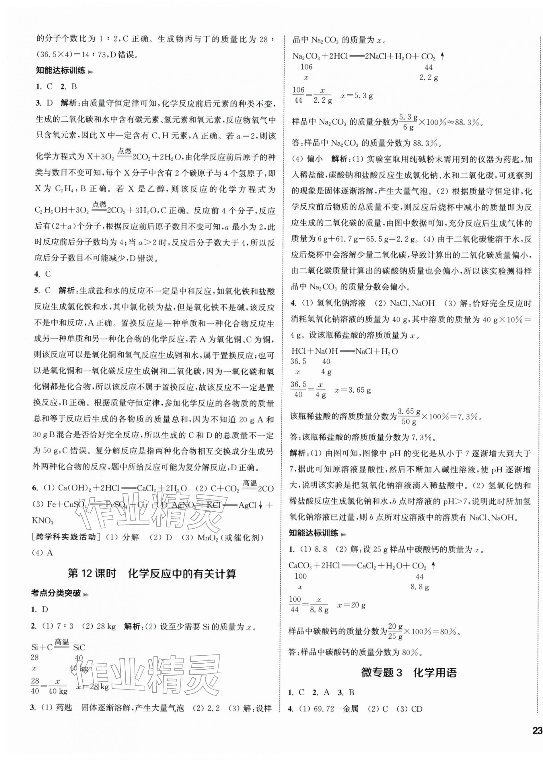 2026年通城1典中考复习方略化学鲁教版&nbsp;第9页