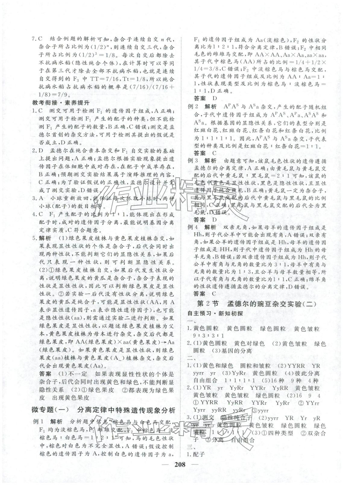 2025年维课金版高中生物必修第二册&nbsp;第3页