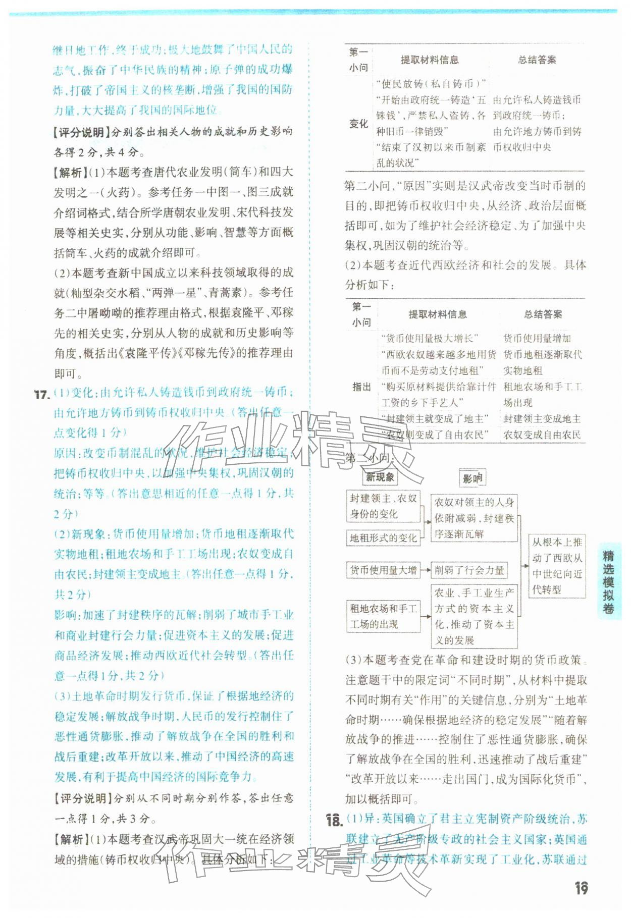 2026年领跑卷历史中考人教版山西专版&nbsp;第19页