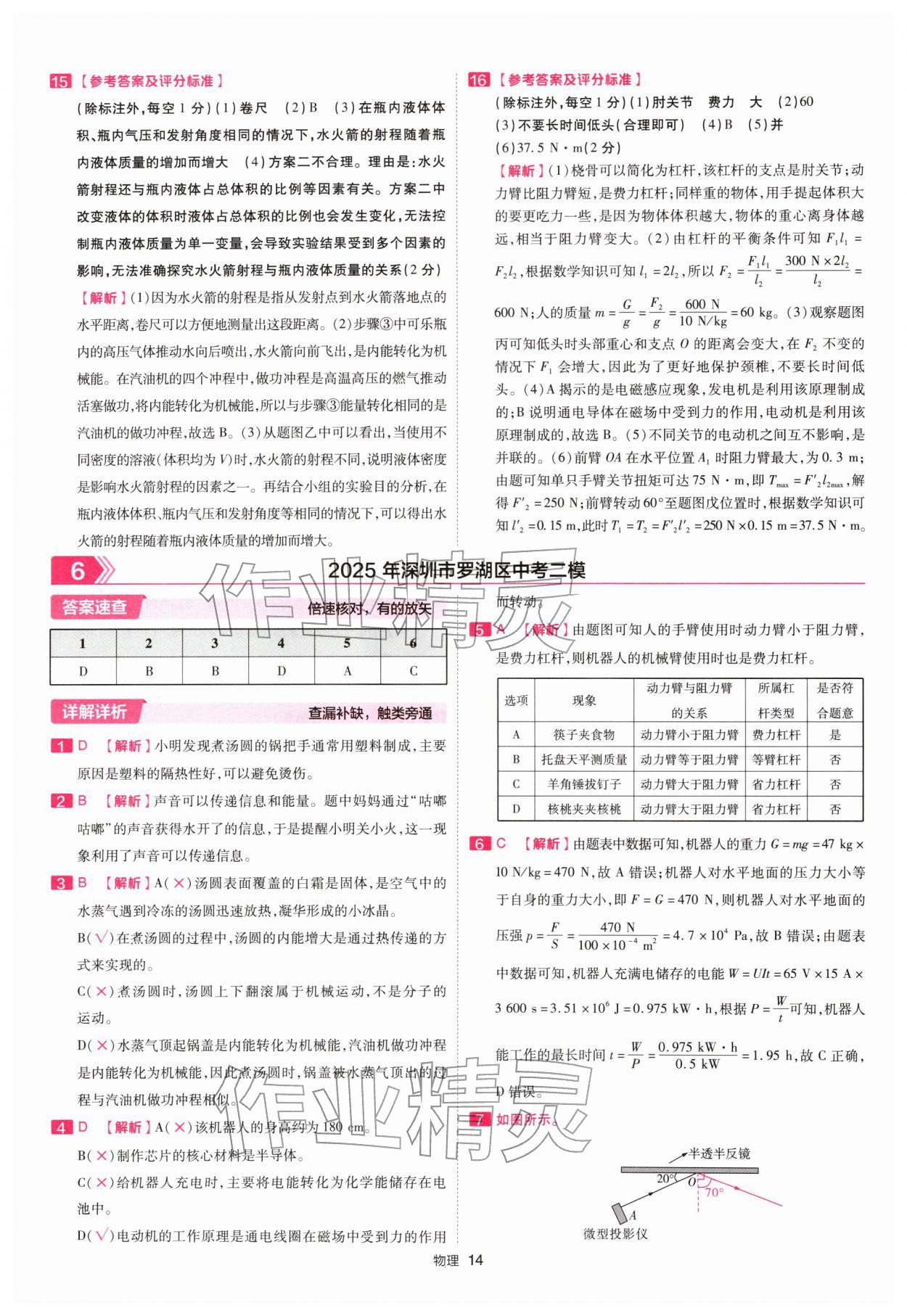2026年金考卷45套汇编物理深圳专版&nbsp;第14页