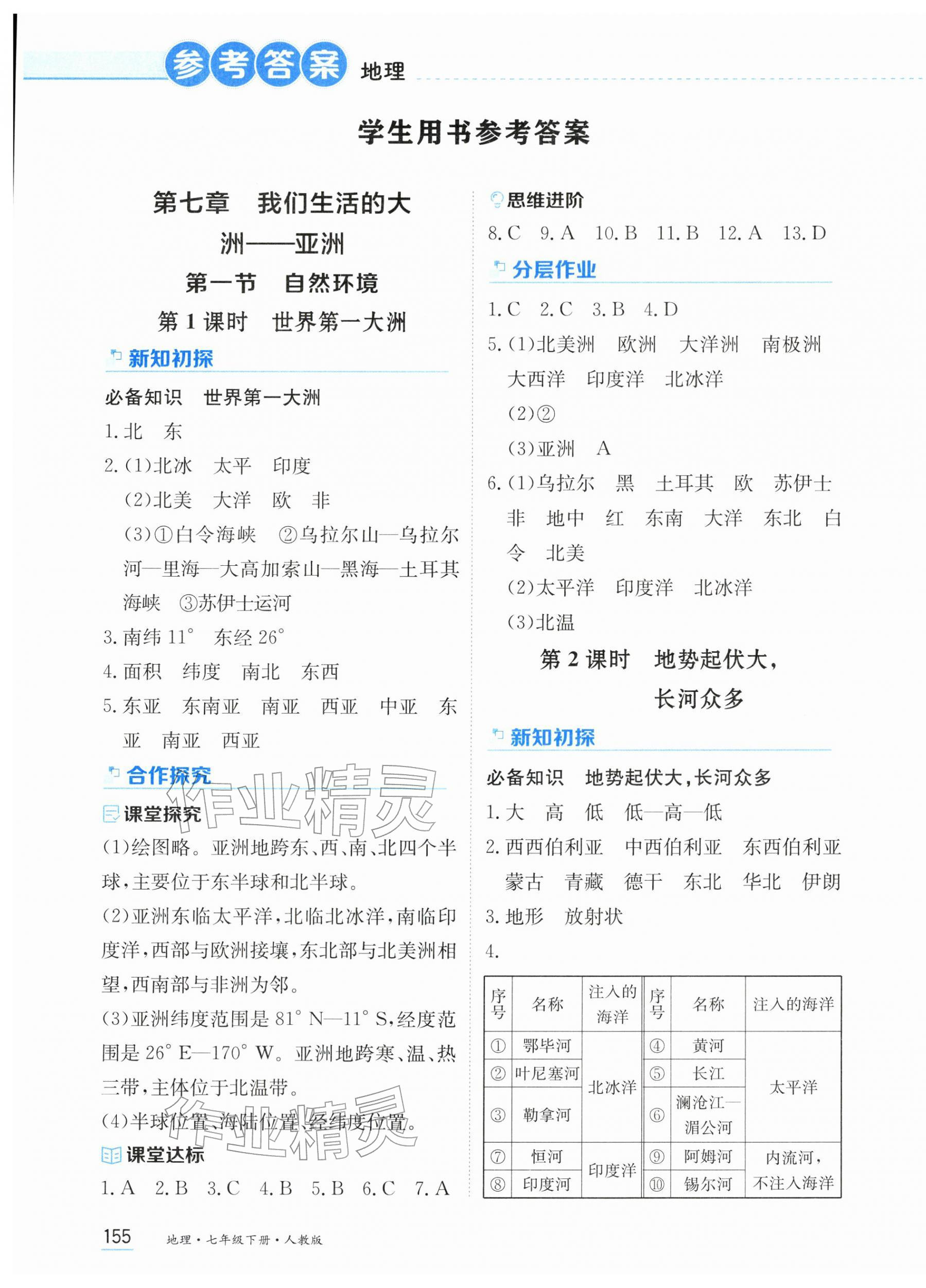 2026年资源与评价黑龙江教育出版社七年级地理下册人教版&nbsp;第1页