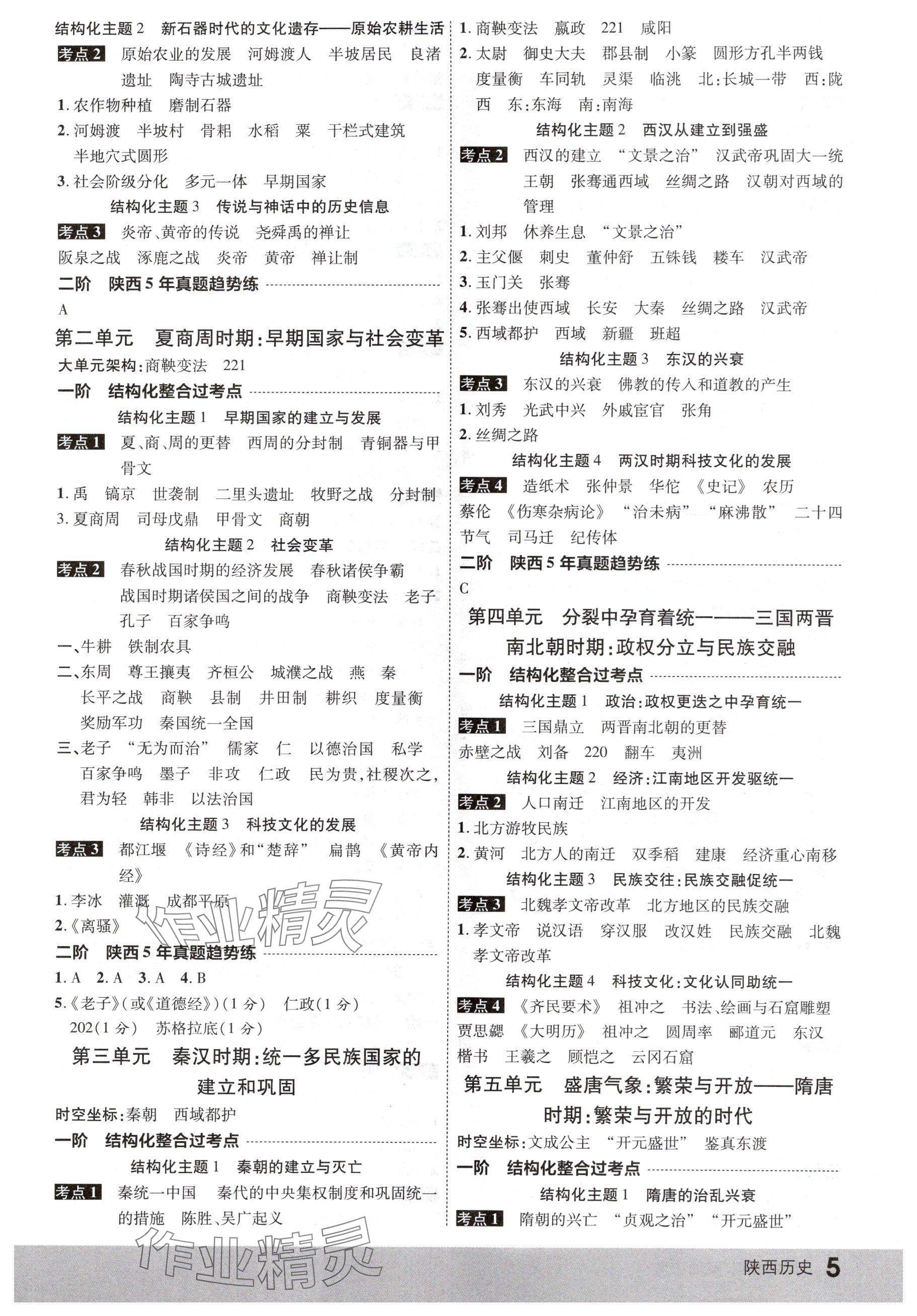 2025年众相原创赋能中考历史中考人教版 参考答案第4页