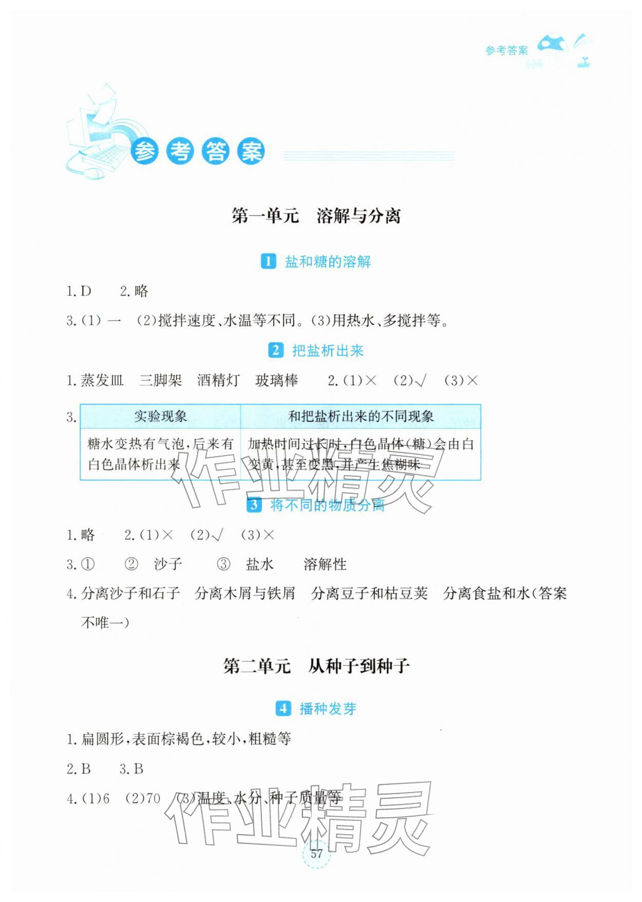 2026年科学同步练习册湖北教育出版社三年级下册人教鄂教版&nbsp;第1页