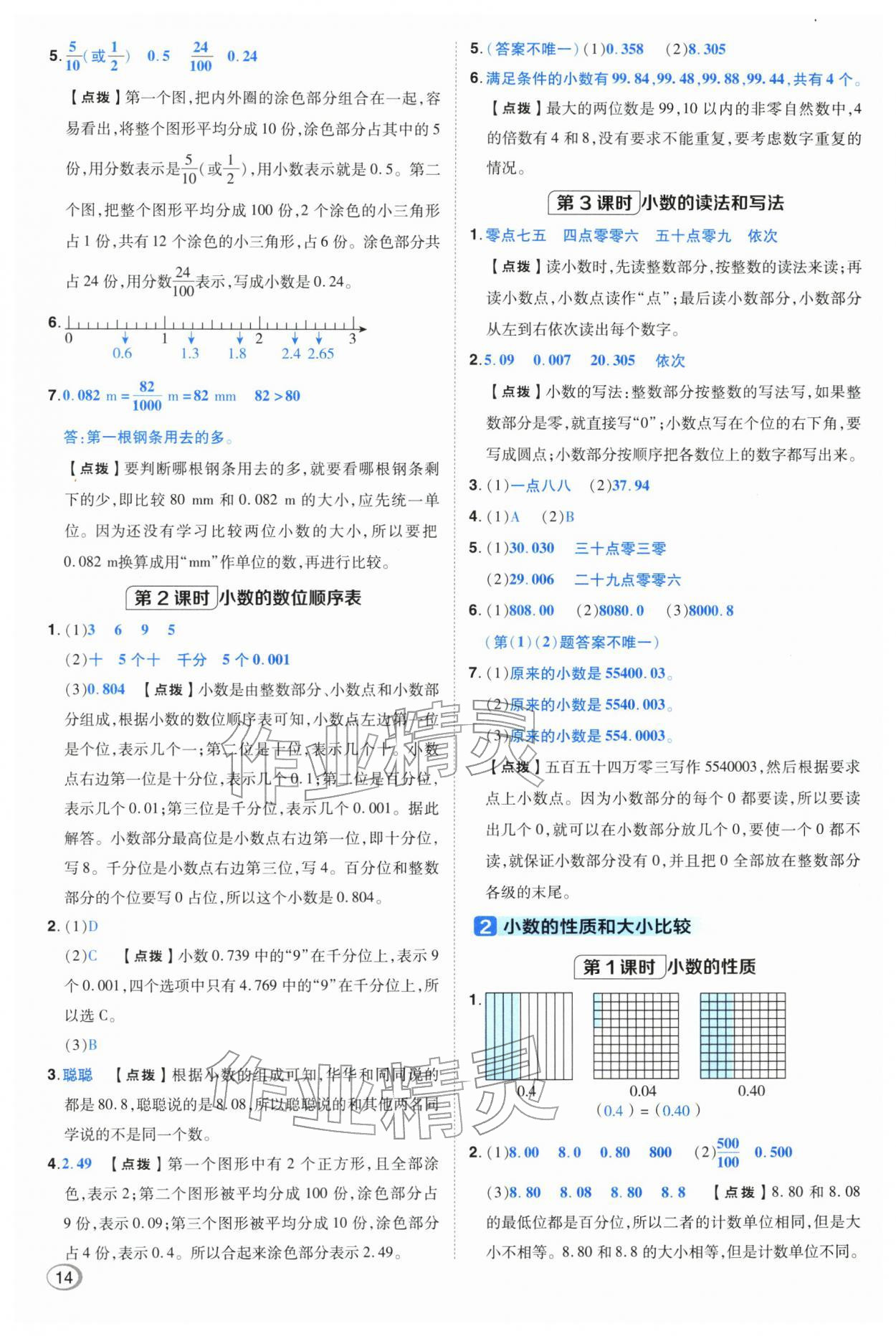 2026年综合应用创新题典中点四年级数学下册人教版&nbsp;第14页