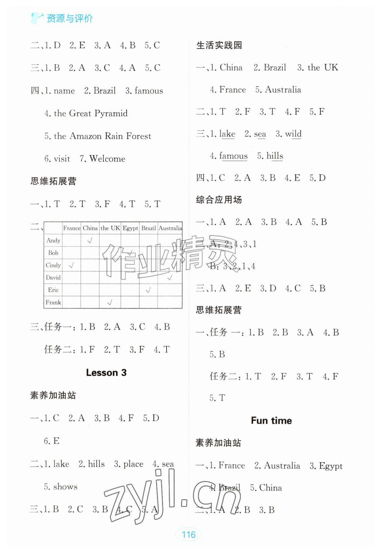 2026年资源与评价黑龙江教育出版社五年级英语上册人教精通版&nbsp;第2页