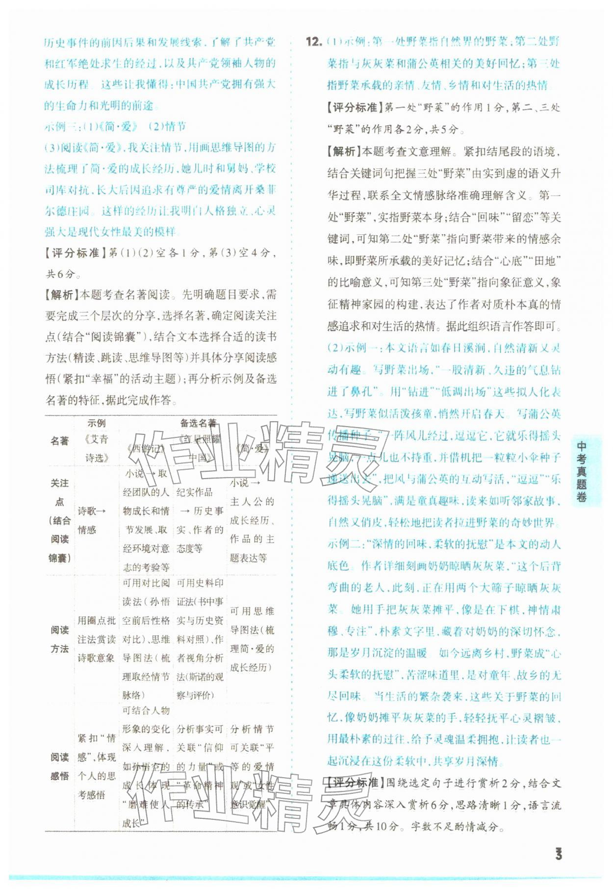 2026年领跑卷语文中考山西专版&nbsp;第3页