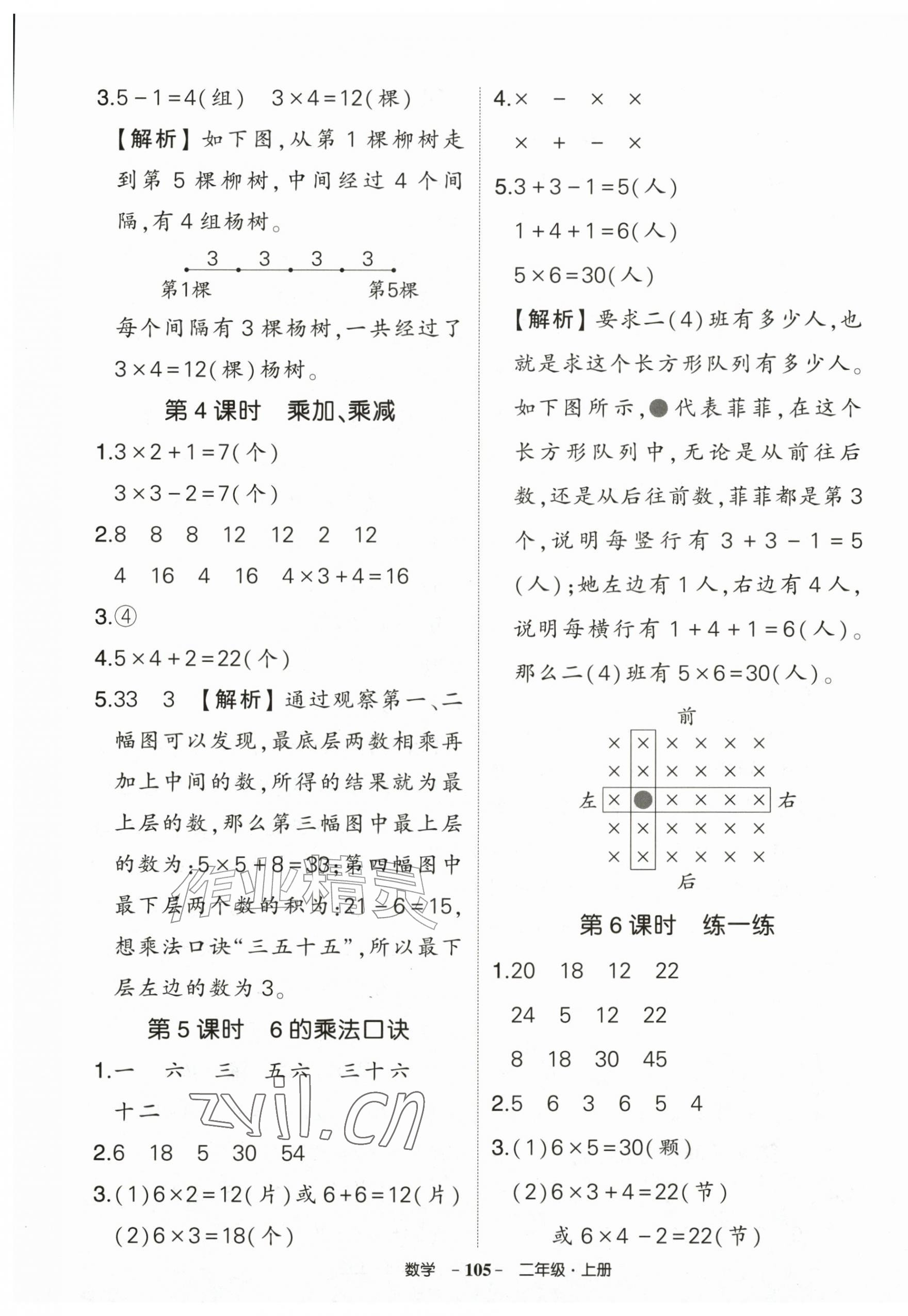 2026年状元成才路创优作业100分二年级数学上册人教版&nbsp;参考答案第5页