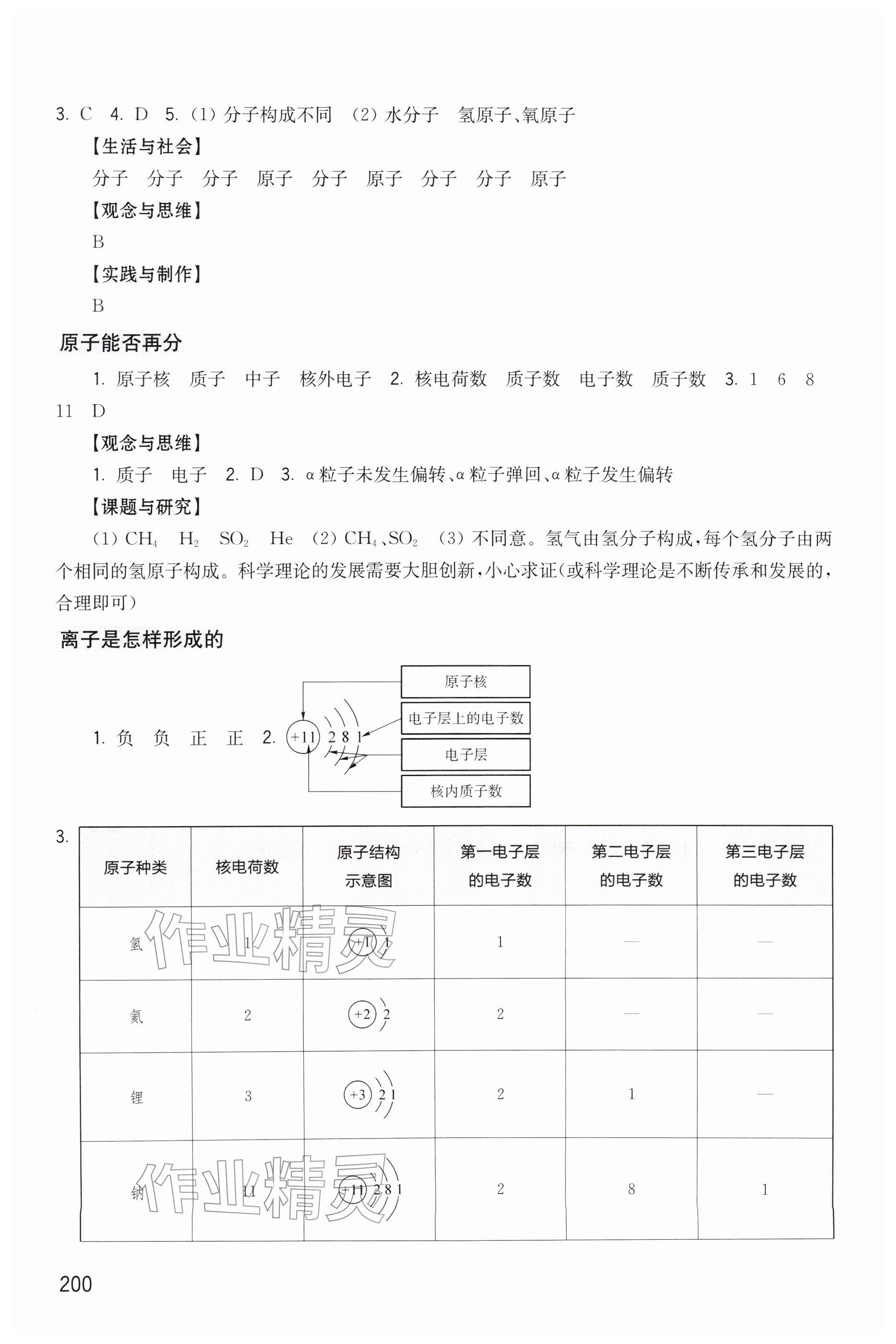 2026年综合活动手册八年级化学下册沪教版五四制&nbsp;参考答案第4页