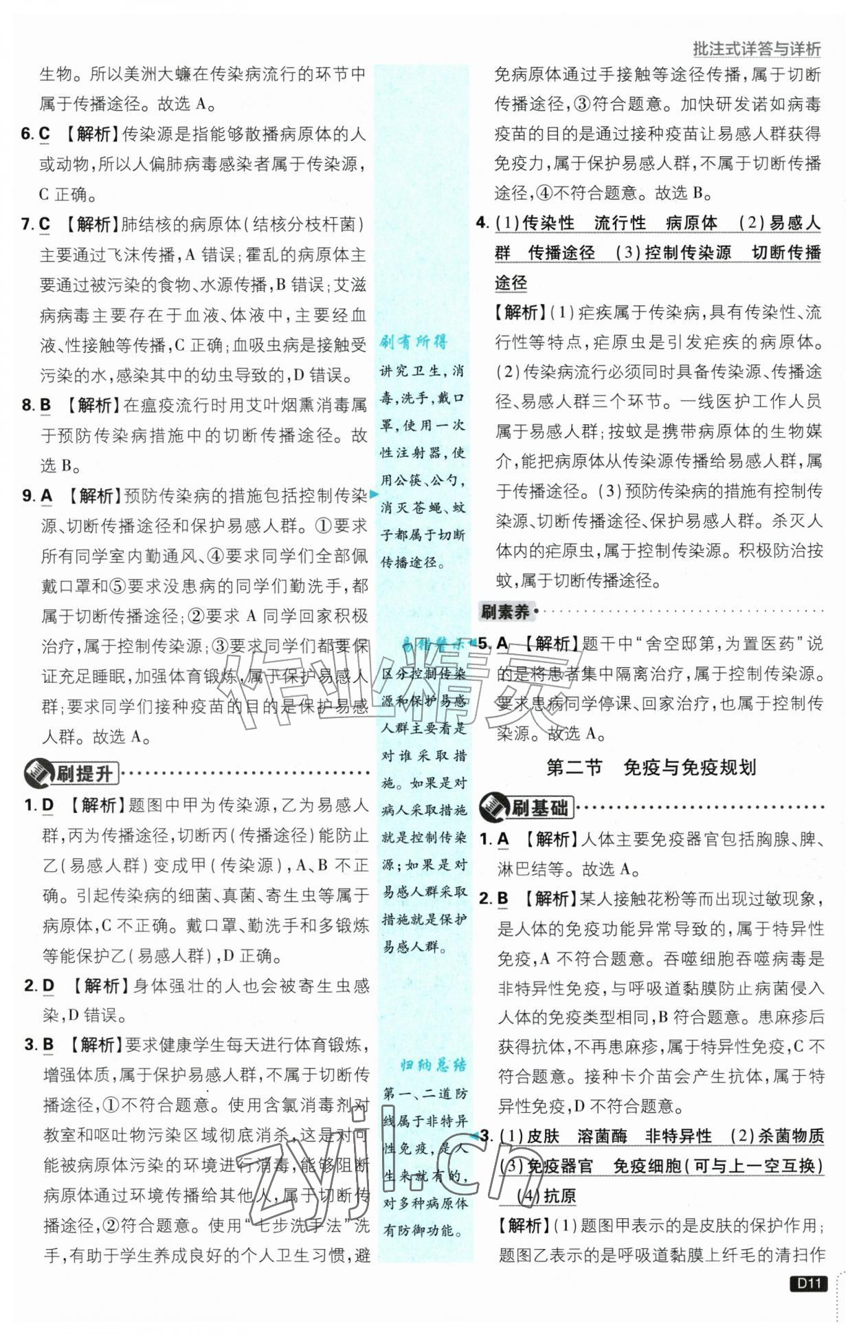 2026年初中必刷题八年级生物上册人教版&nbsp;第11页