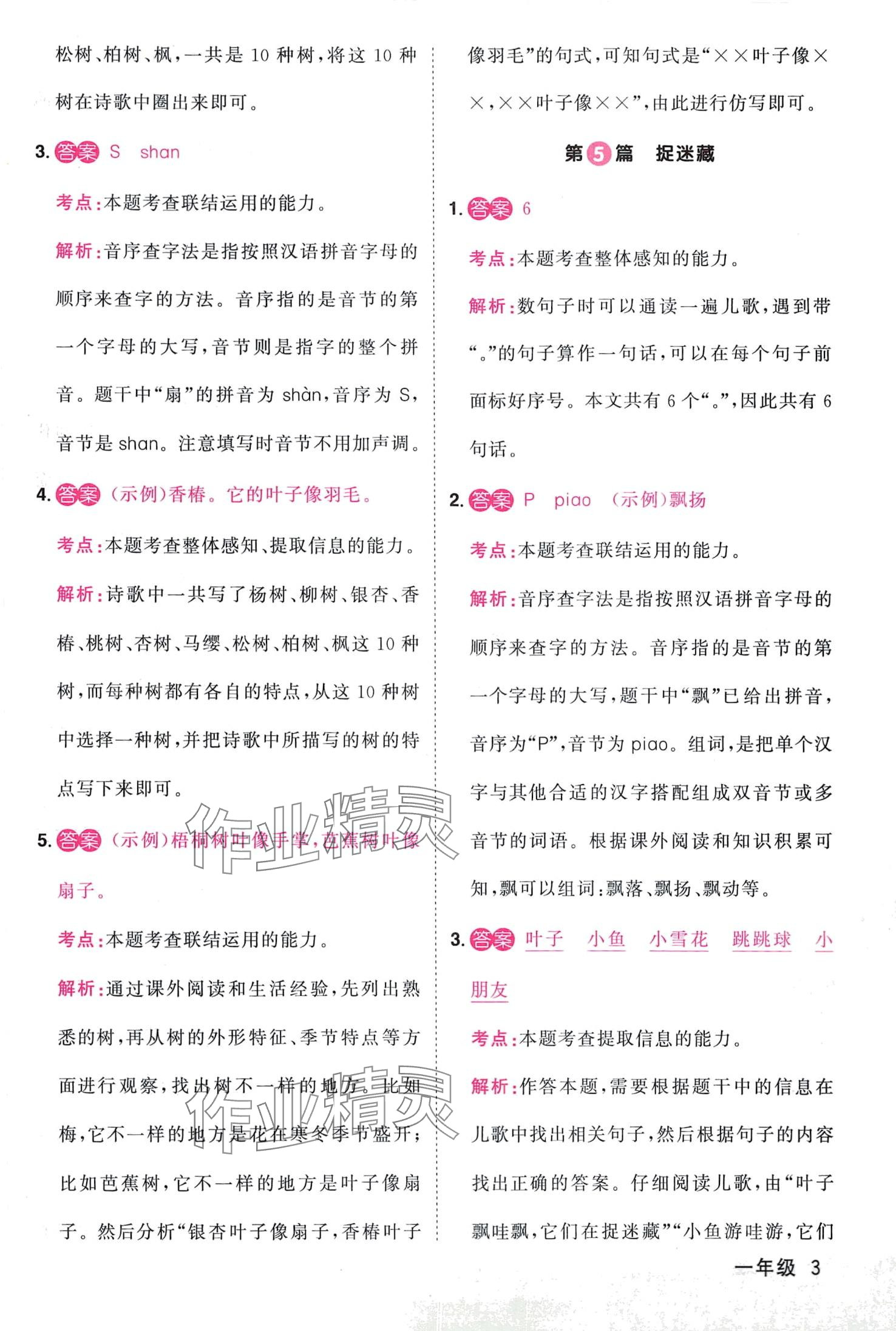 2024年阳光同学阅读真题80篇一年级&nbsp;第3页