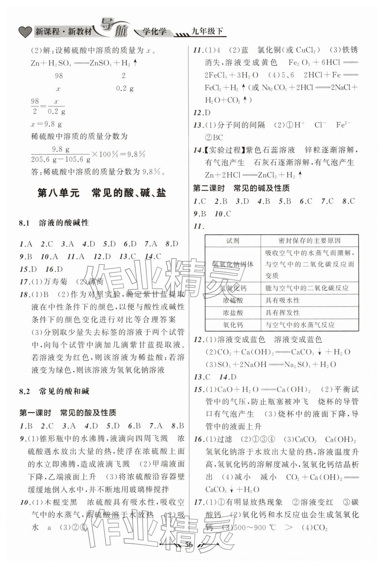 2026年新课程新教材导航学九年级化学下册科学版&nbsp;第6页