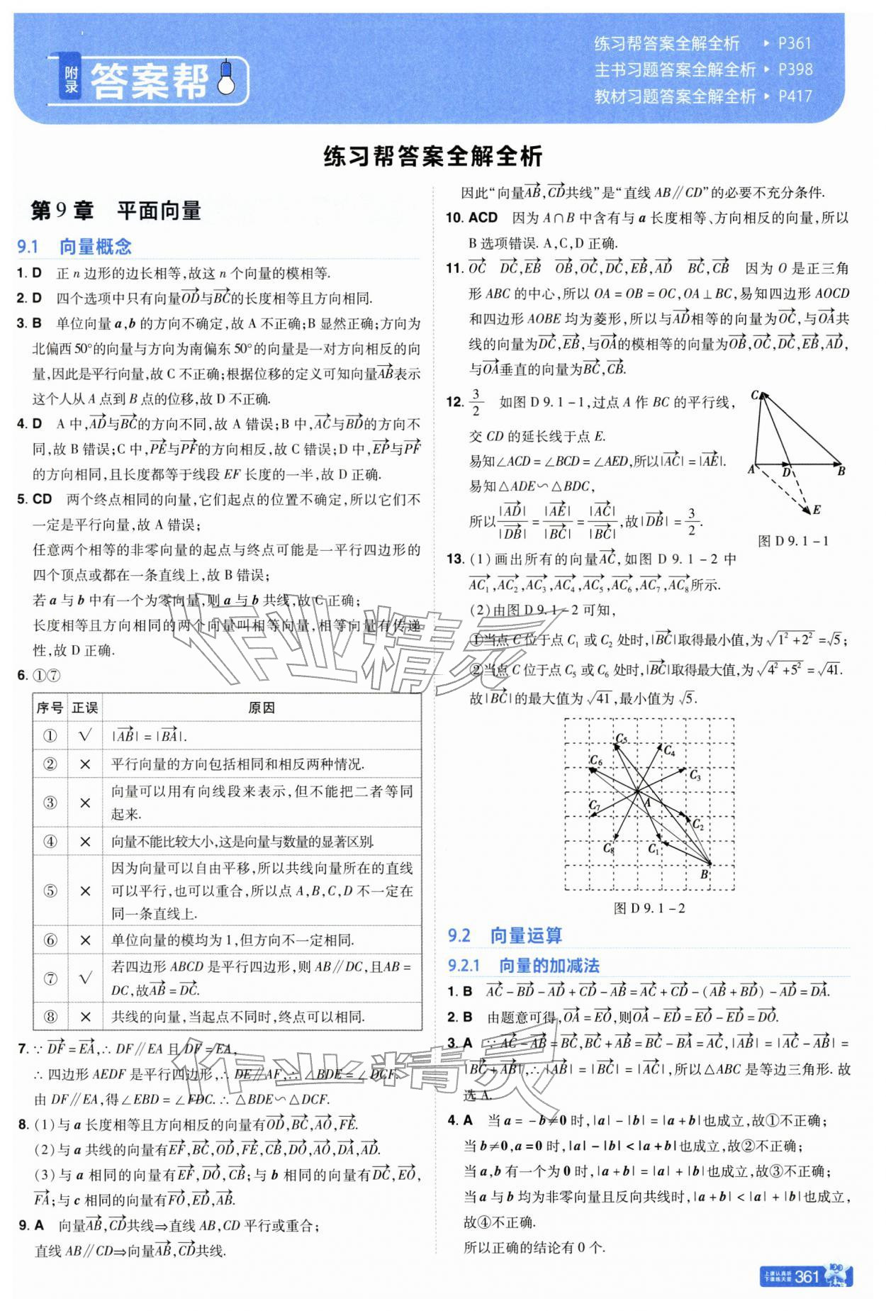 2026年教材帮高中数学必修第二册苏教版&nbsp;参考答案第1页