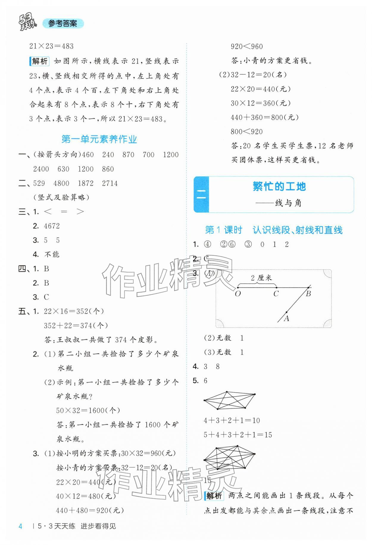 2026年53天天练三年级数学下册青岛版&nbsp;第4页