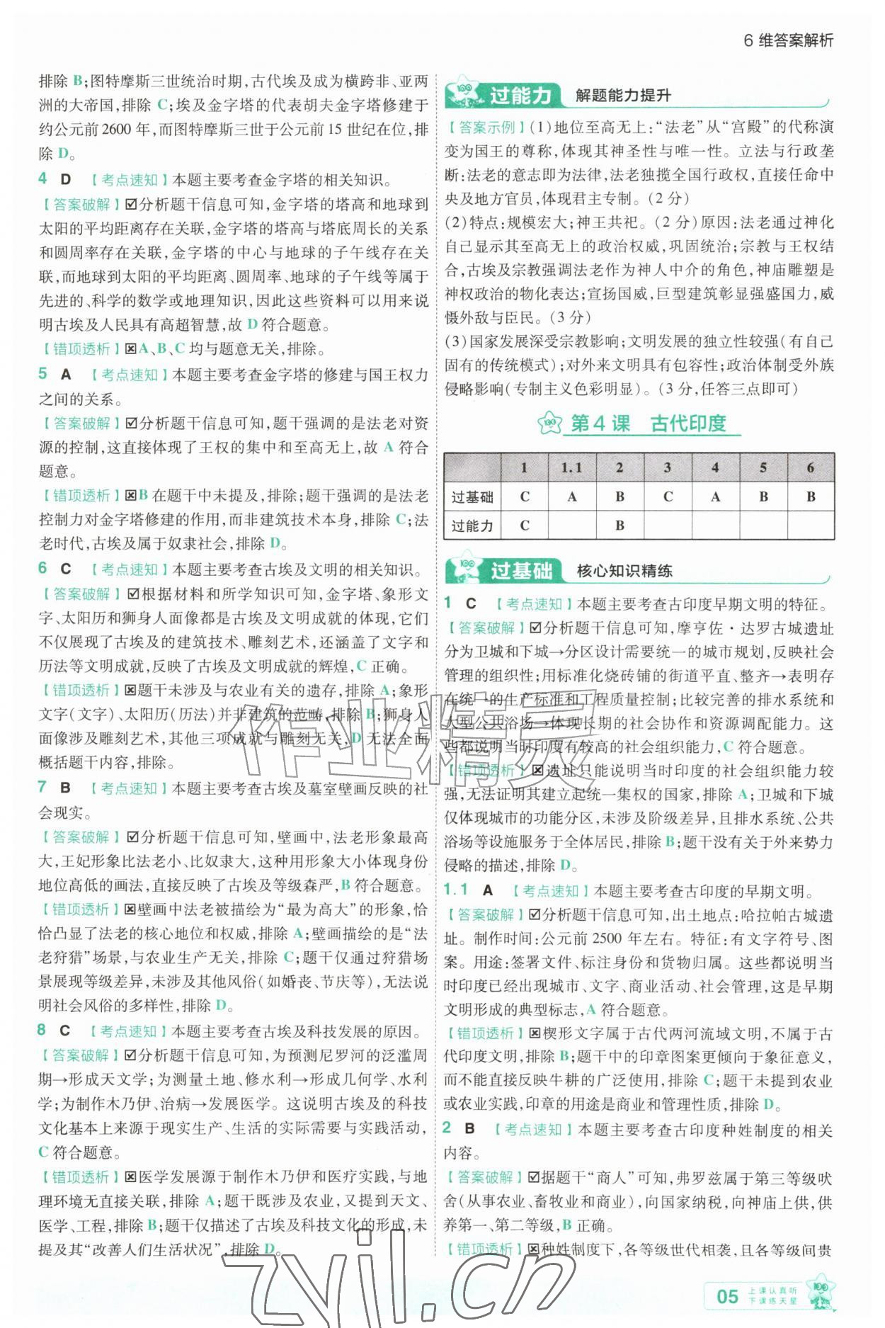 2026年一遍过九年级历史上册人教版&nbsp;第5页