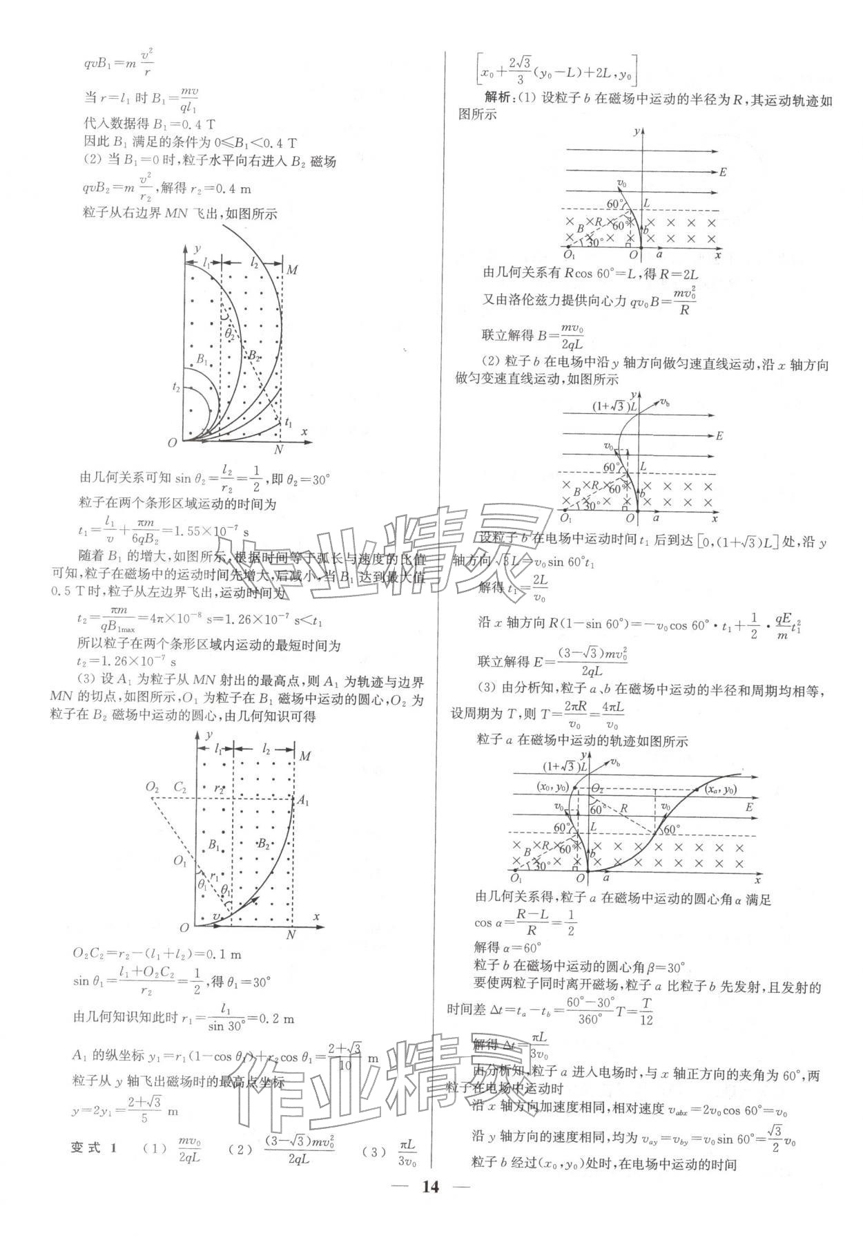 2026年南方凤凰台5A新考案物理二轮&nbsp;参考答案第14页