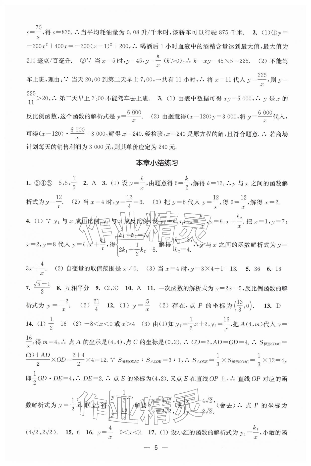 2026年能力素养与学力提升九年级数学下册人教版&nbsp;第5页