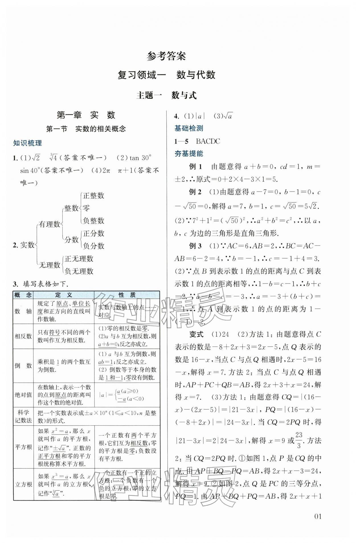 2026年初中学业水平考试复习导引数学&nbsp;第1页