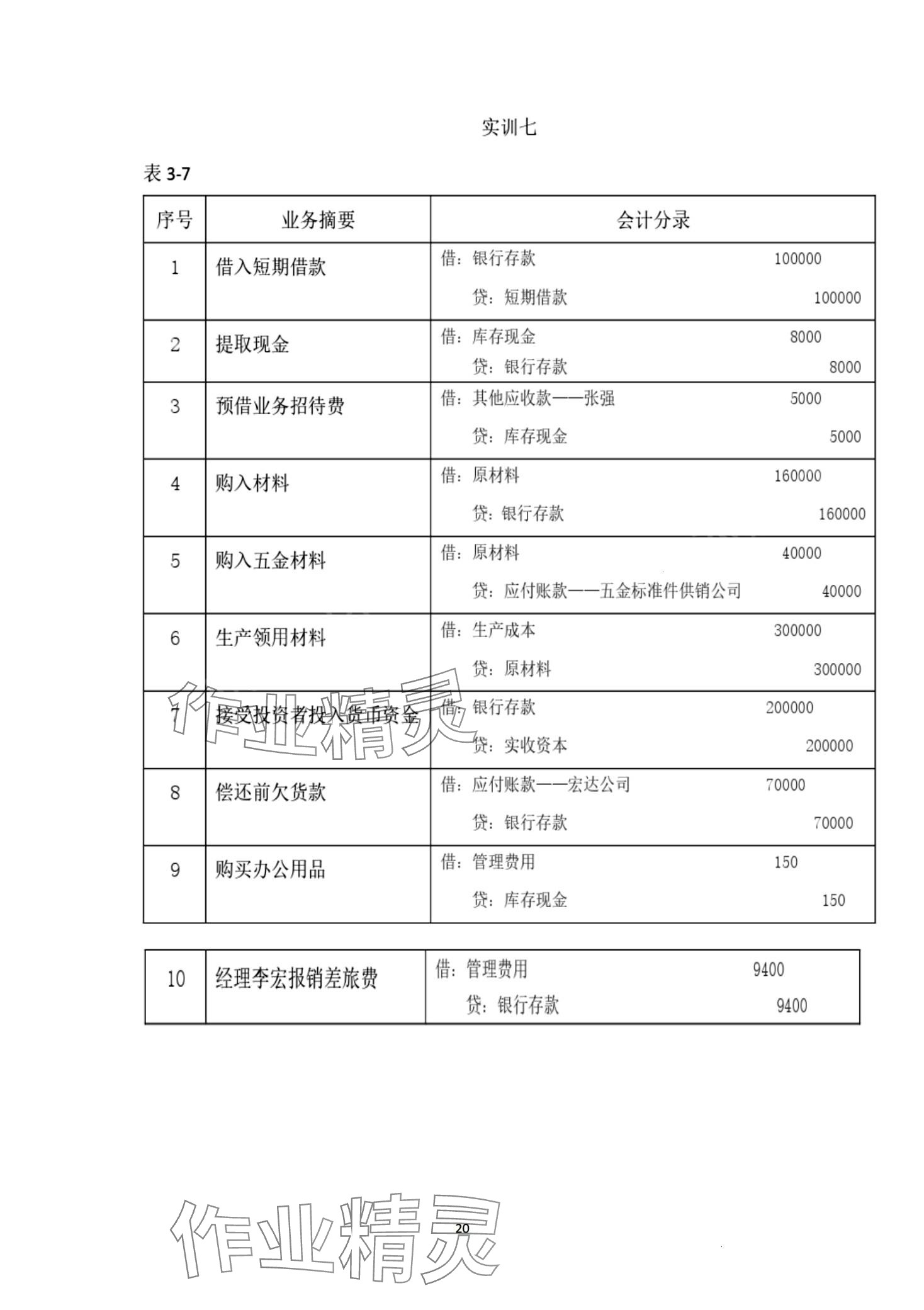 2024年基础会计习题集第六版&nbsp;第20页