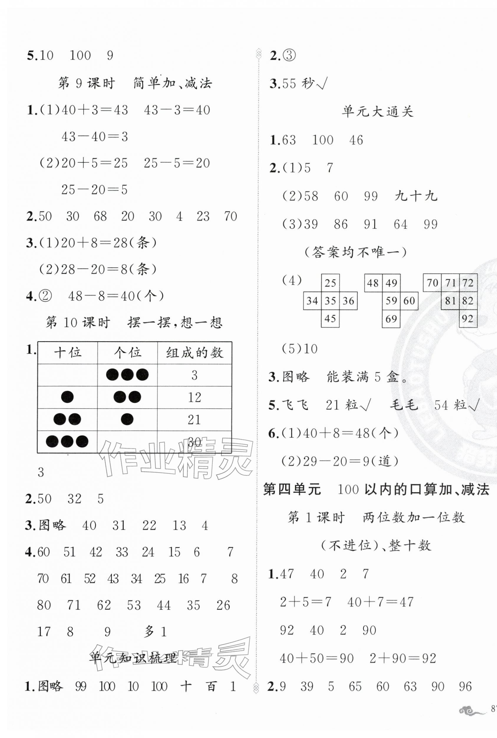 2026年黄冈金牌之路练闯考一年级数学下册人教版&nbsp;第5页