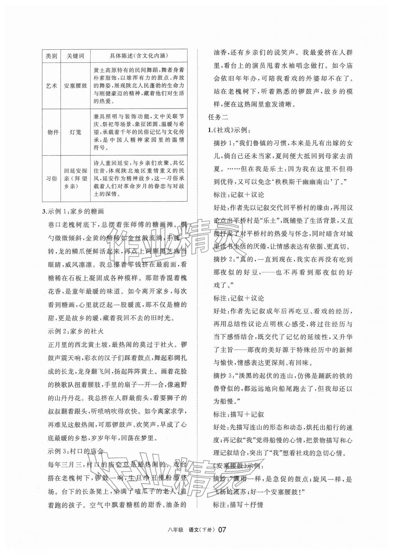 2026年学习之友八年级语文下册人教版&nbsp;参考答案第7页