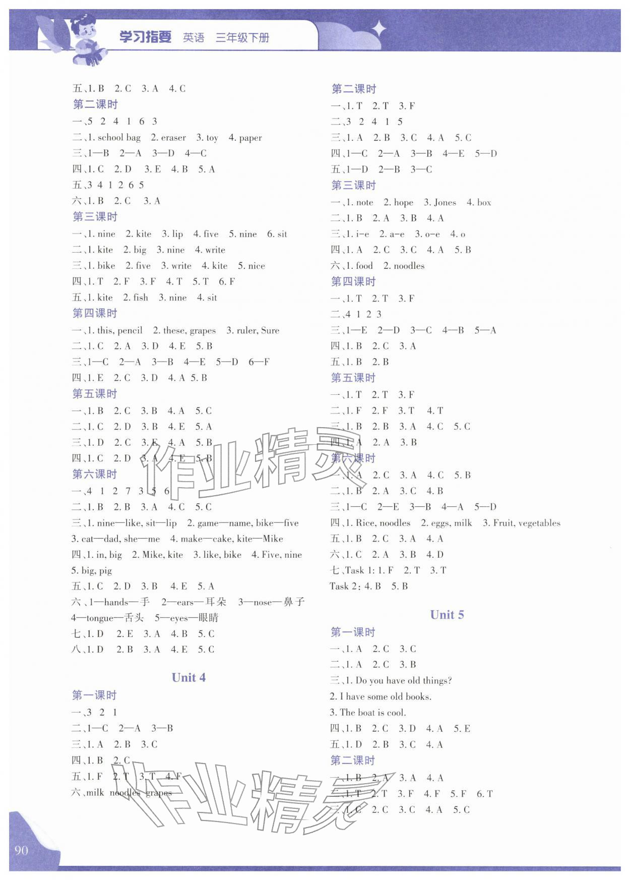2026年学习指要三年级英语下册人教版&nbsp;第2页