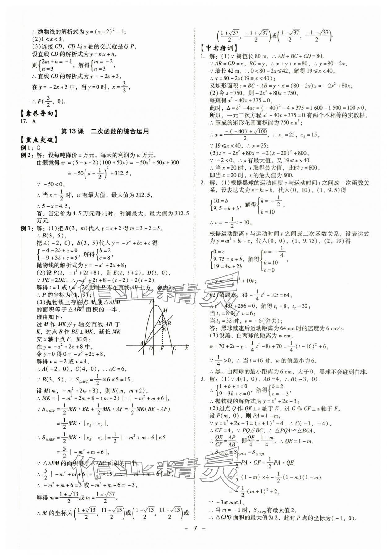 2025年金牌中考总复习数学&nbsp;第7页