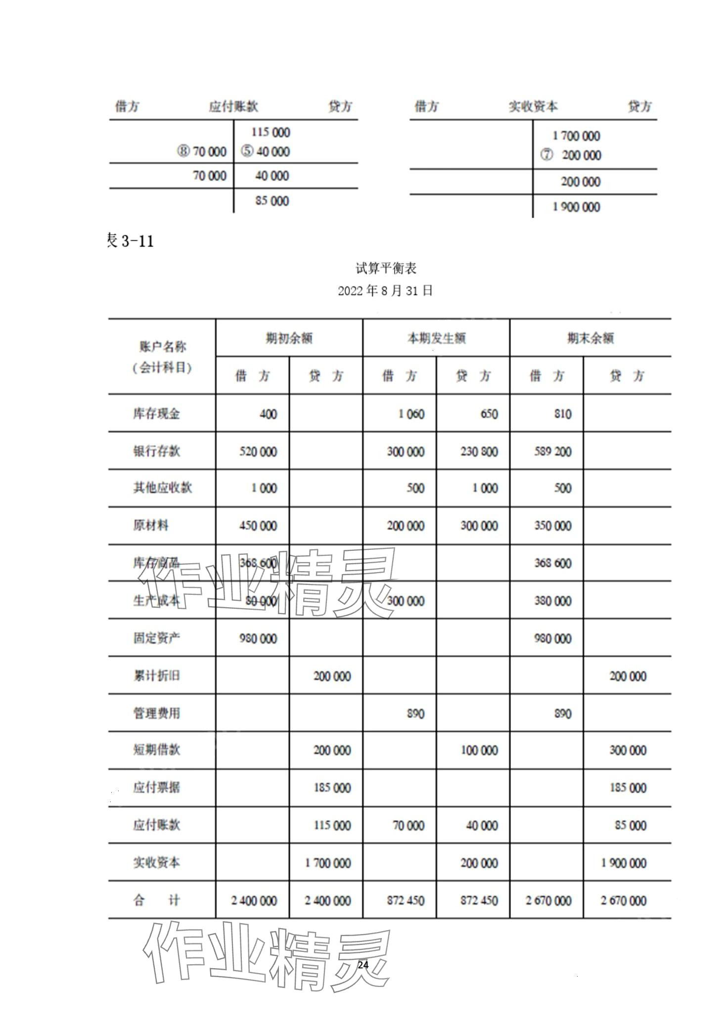 2024年基础会计习题集第六版&nbsp;第24页